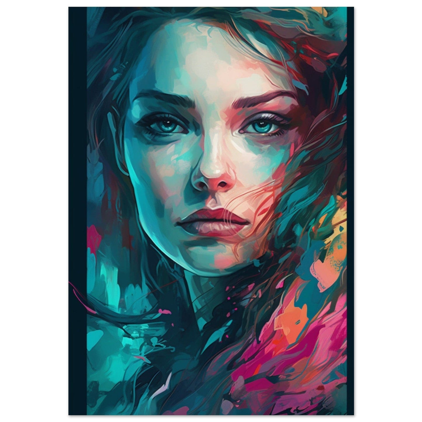 Gelato Print Material 70x100 cm / 28x40″ Portrait Femme Peinture