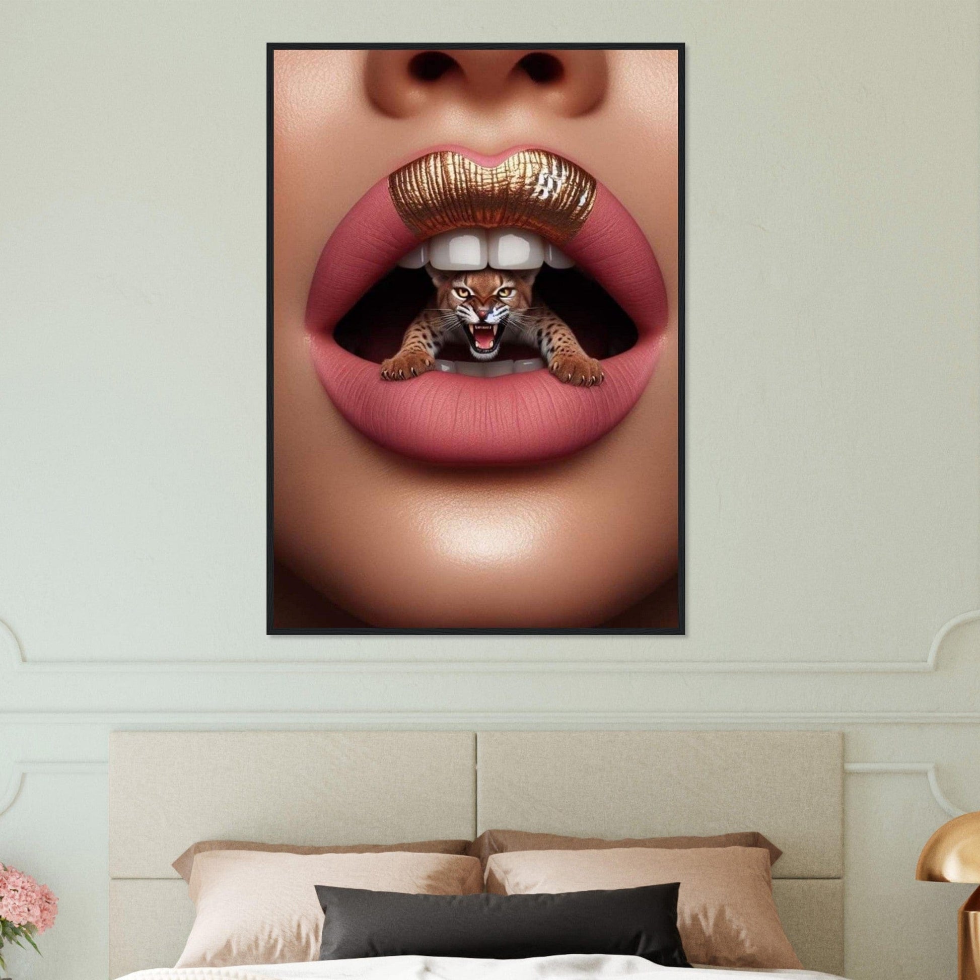 Canvanation Print Material Tableau Levres Tigres