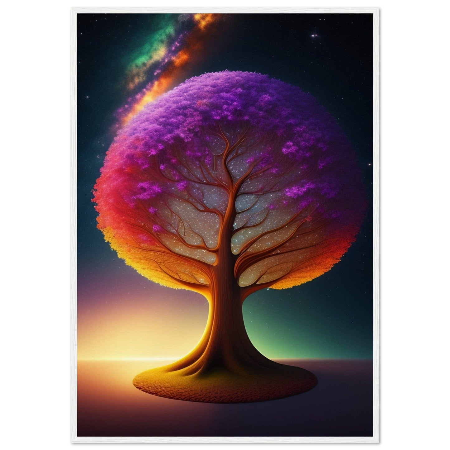Canvanation Print Material 70x100 cm / 28x40″ / Blanc Tableau Arbre De Vie Le Cœur Vert