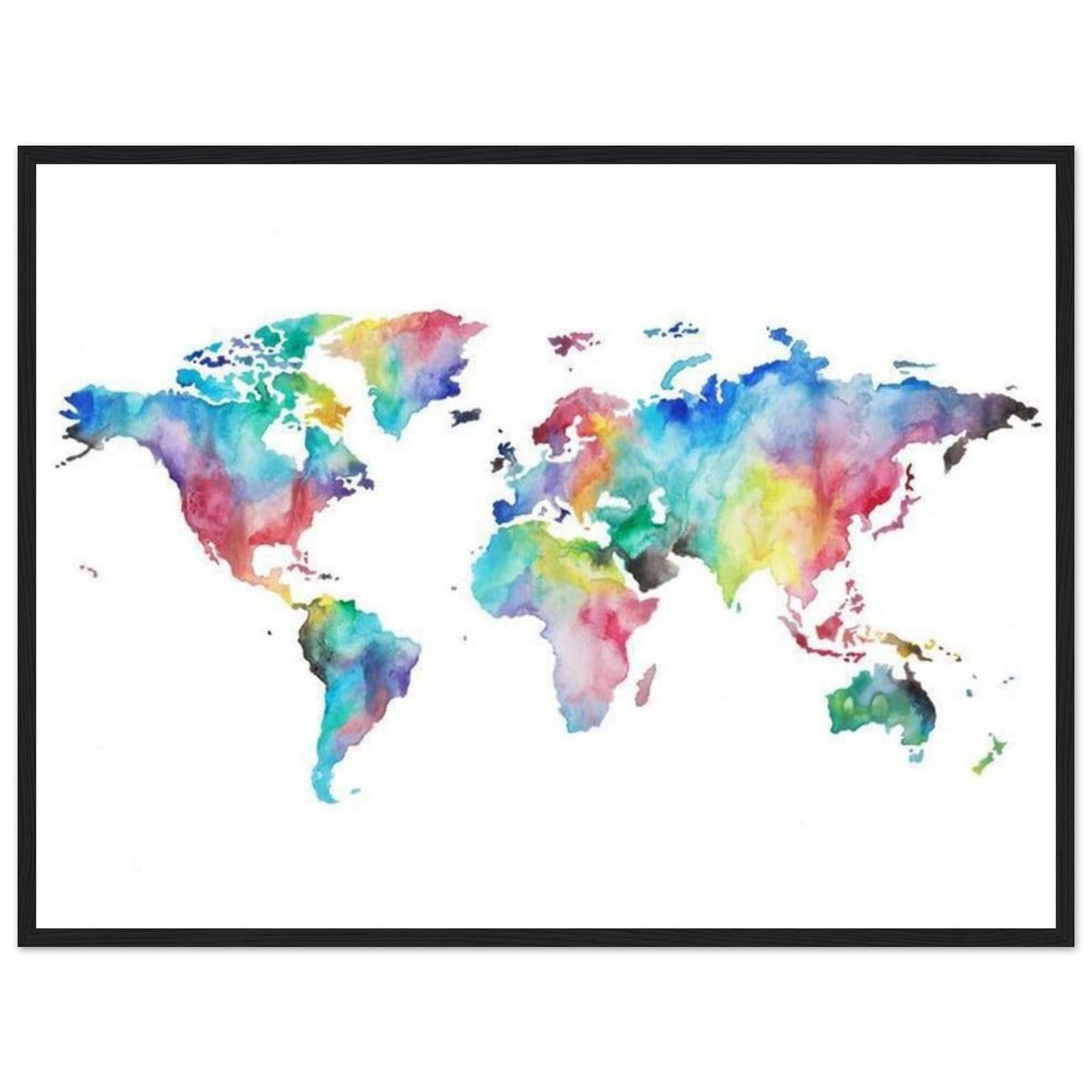 Canvanation Print Material 60x80 cm / 24x32″ Tableau Planisphere Du Monde - Mondes Connectés