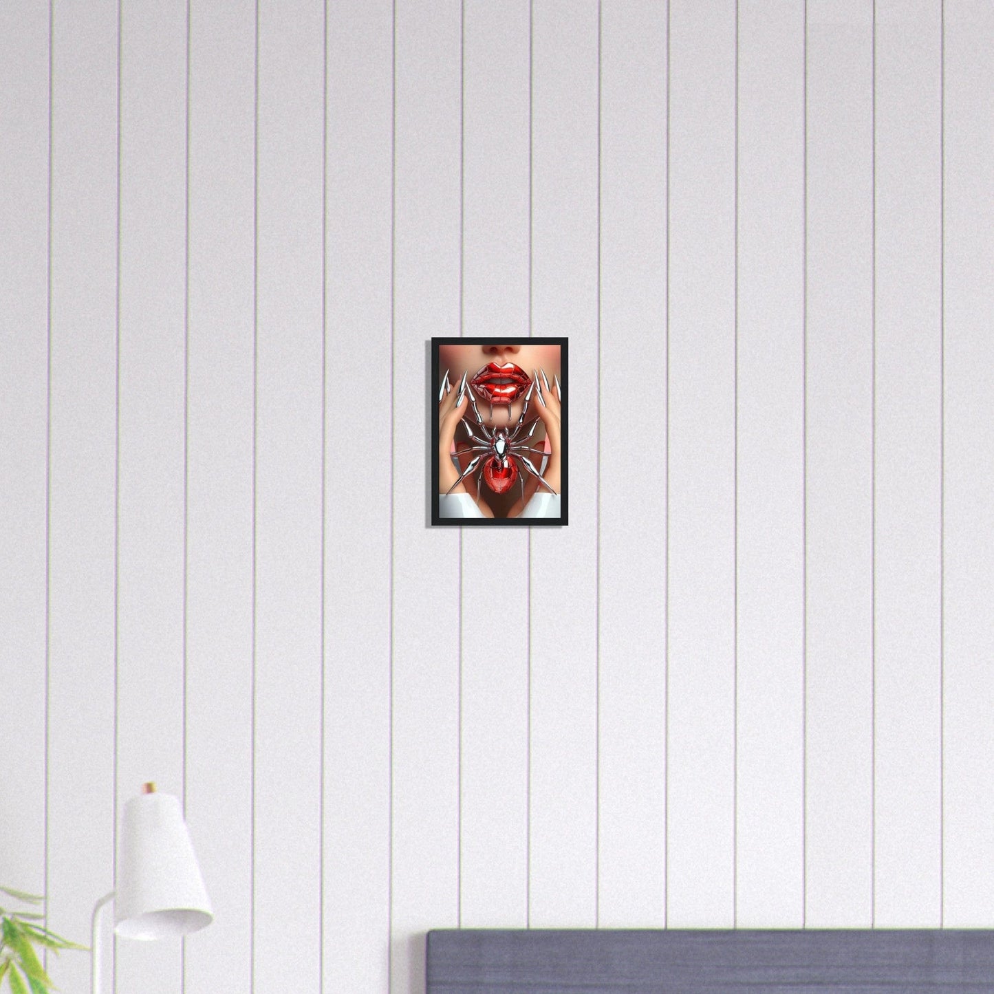 Canvanation Print Material A4 21x29.7 cm / 8x12″ Tableau Levres Araigné