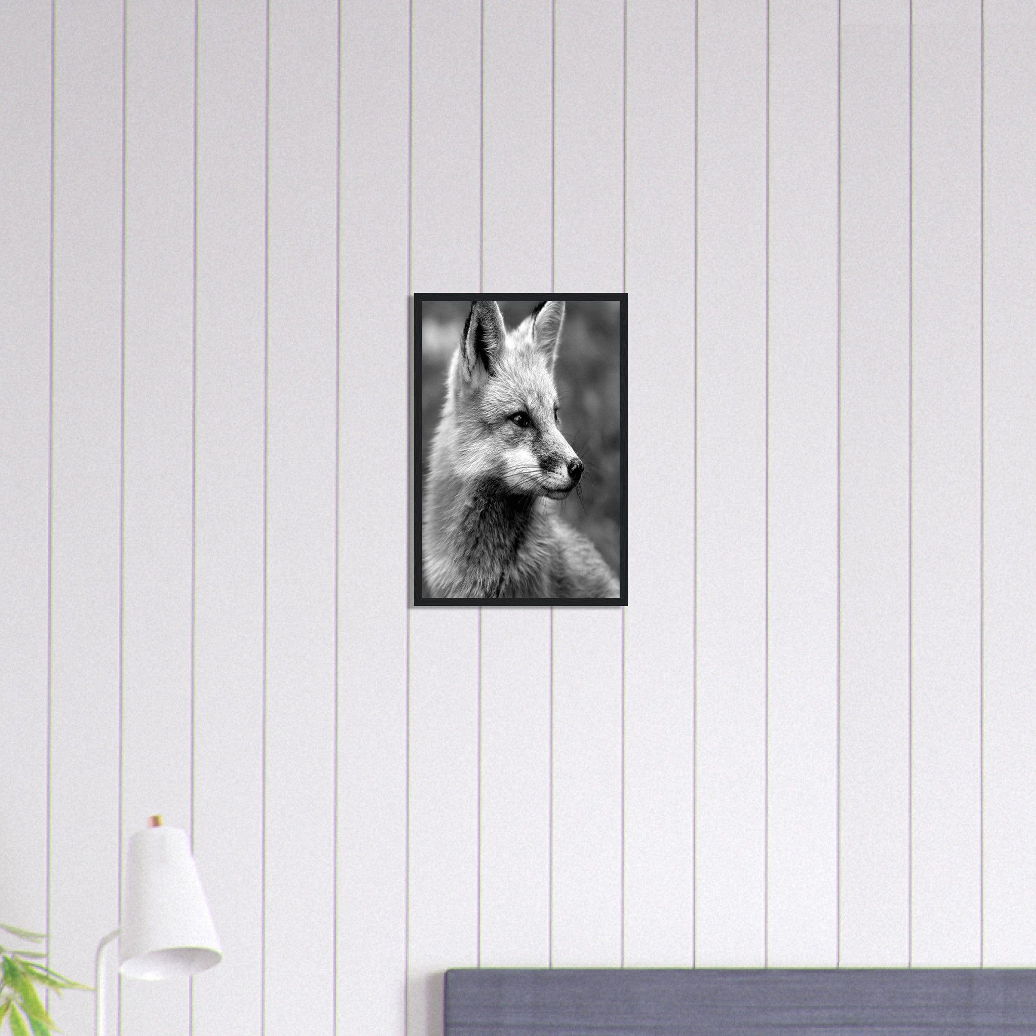 Canvanation Print Material 30x45 cm / 12x18″ Tableau Photo Noir Et Blanc-Animaux-Renard