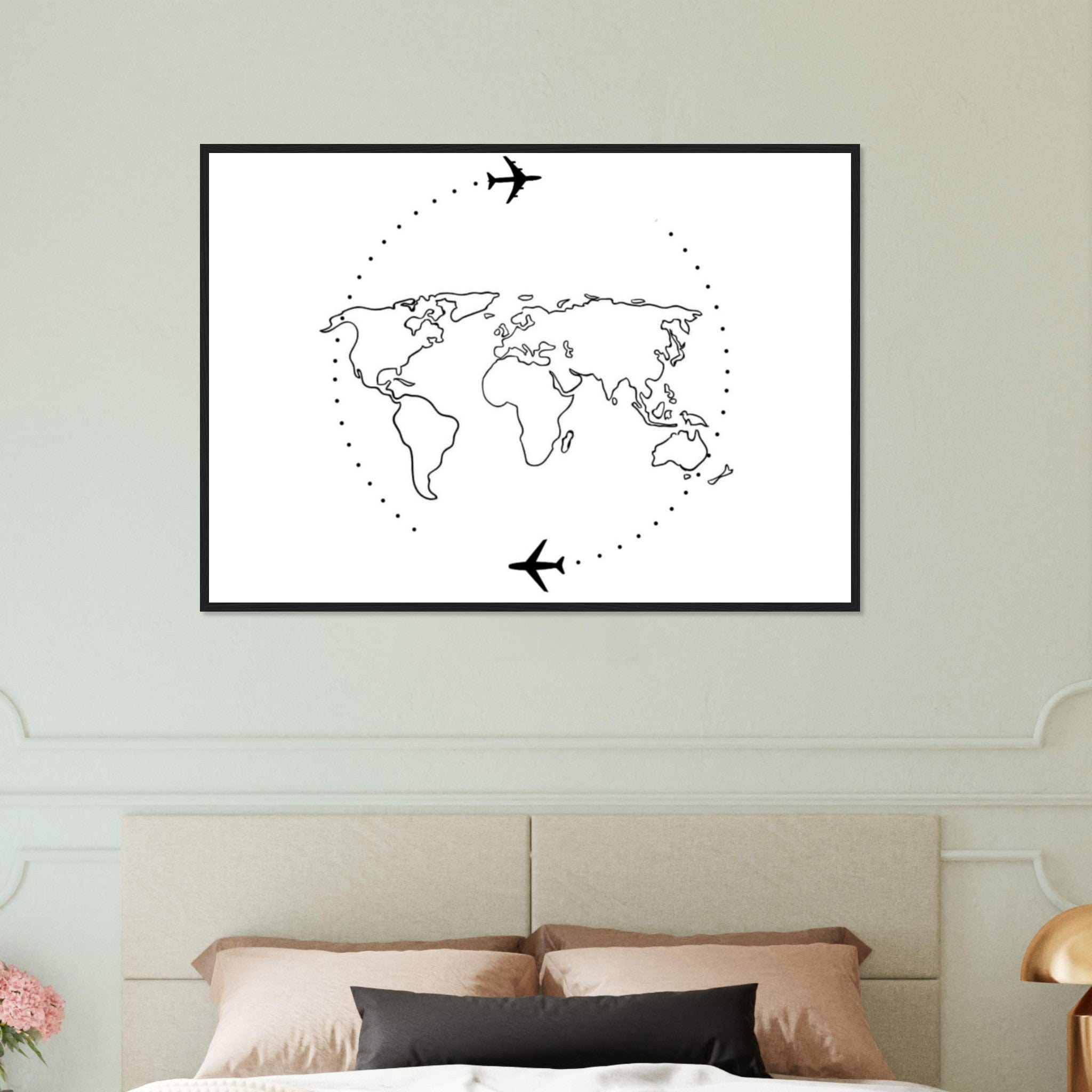 Canvanation Print Material Carte Du Monde Tableau - Au-Delà des Frontières