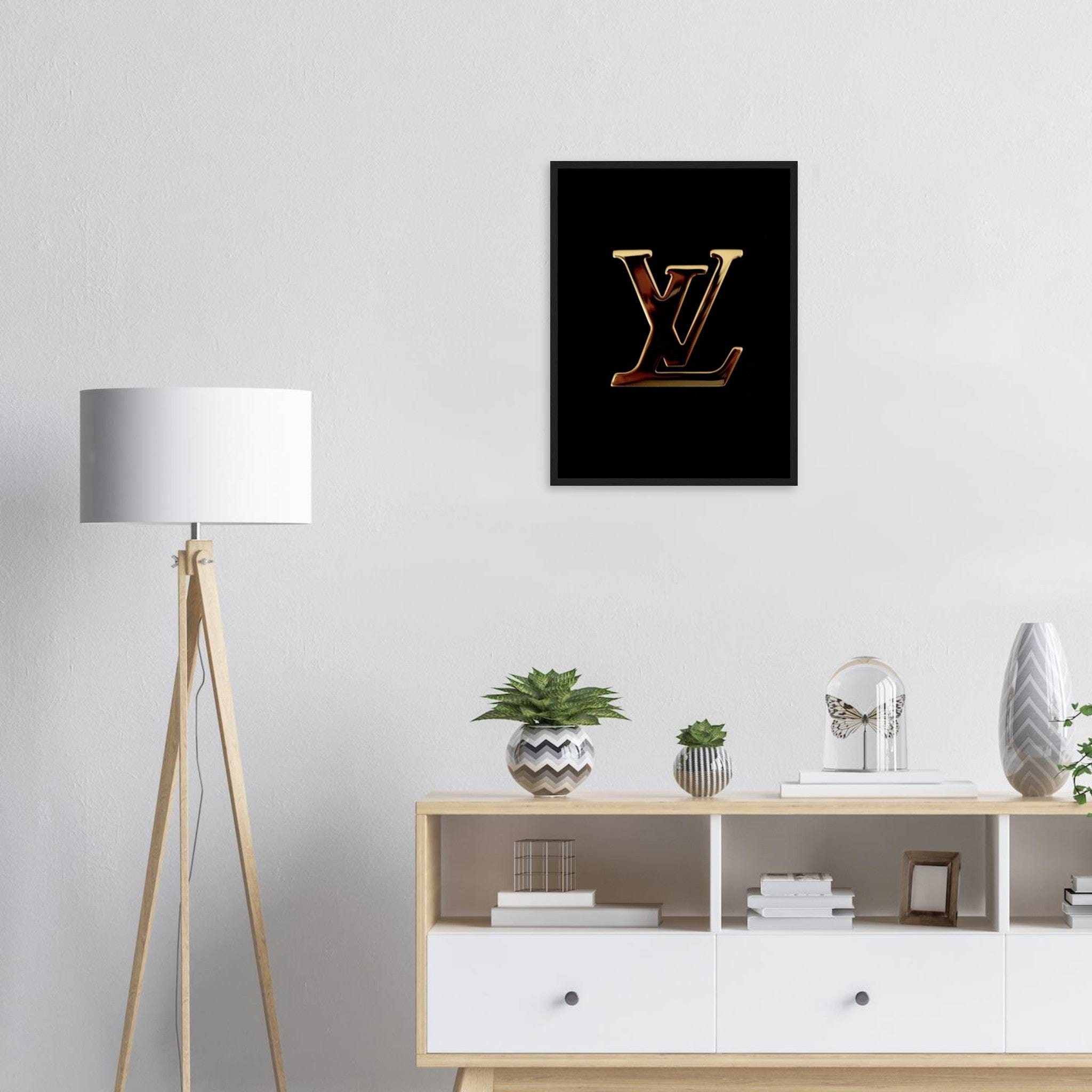 Canvanation Print Material Tableau Marque De Luxe Louis Vuitton Or Effet