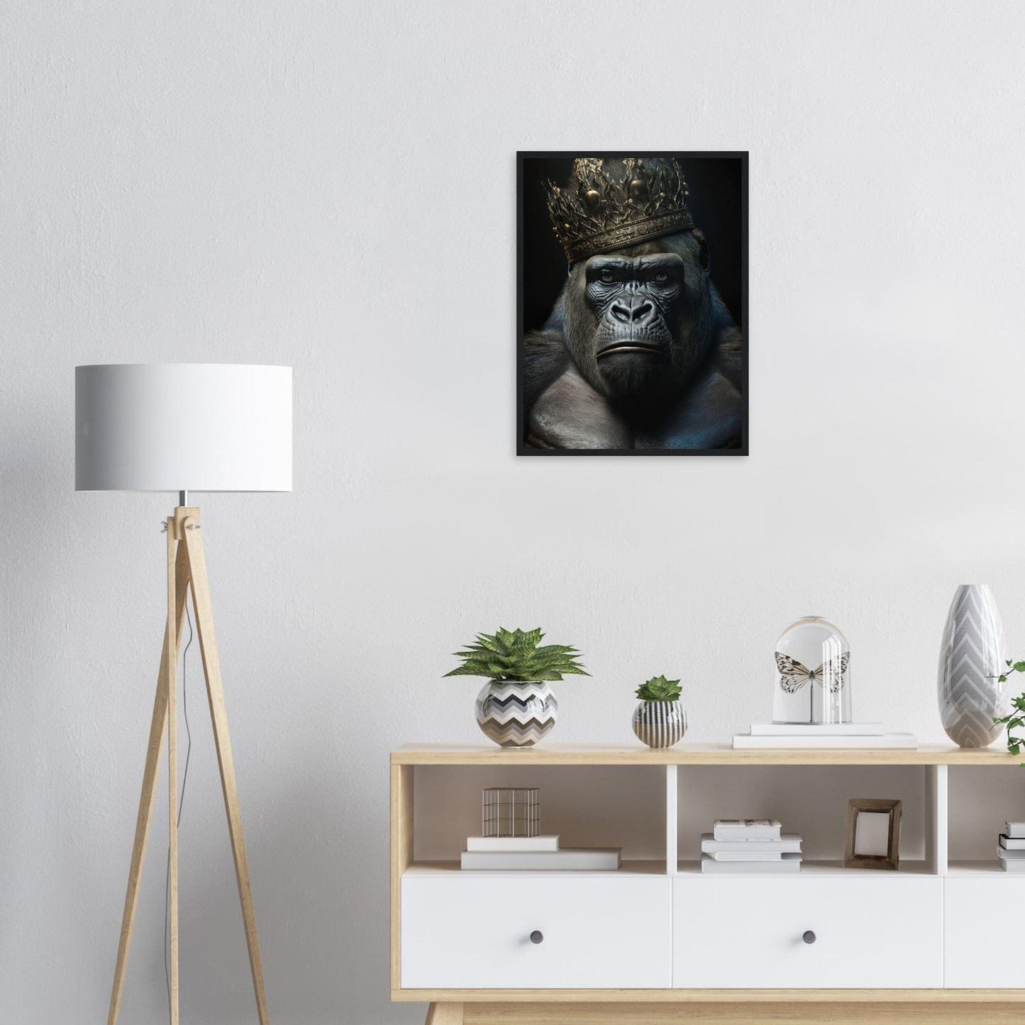 Canvanation Print Material Tableau Gorille N oir