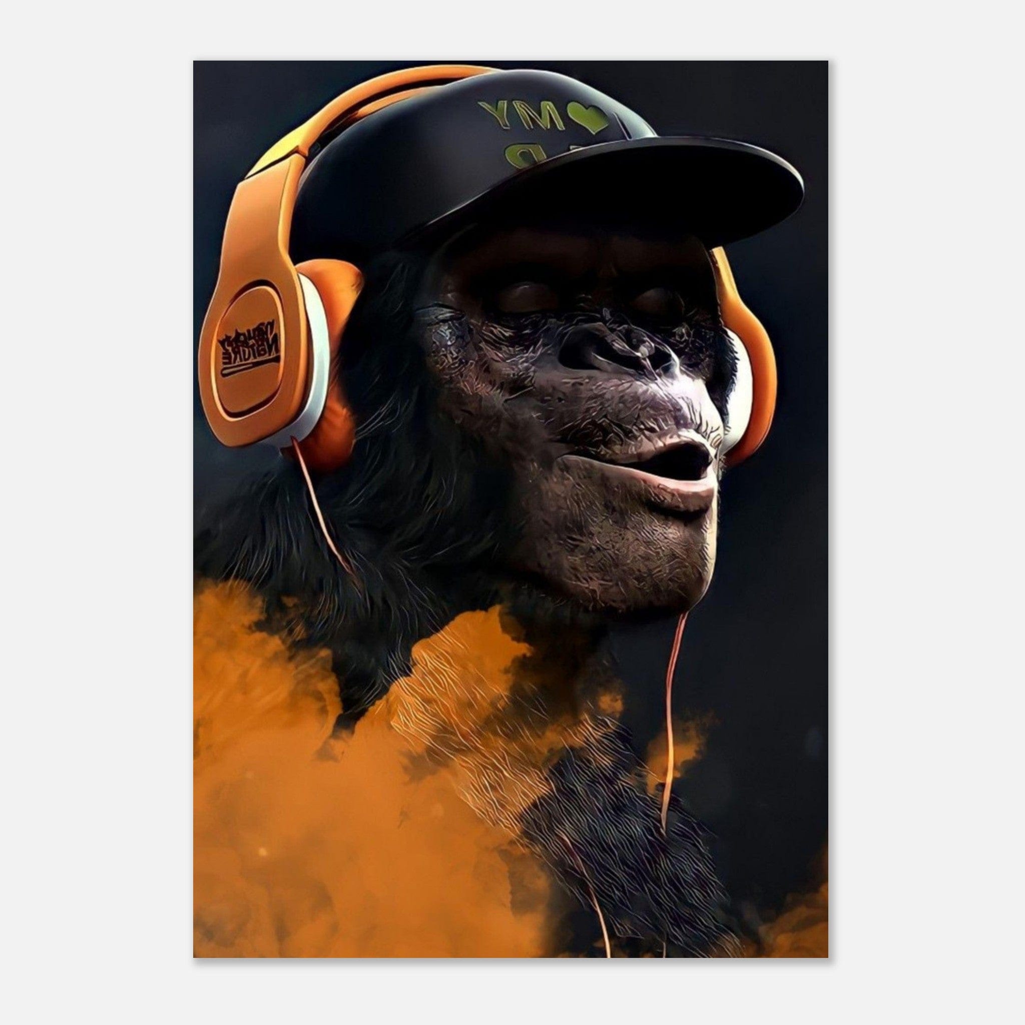 Canvanation Print Material Poster Singe Casque Orange