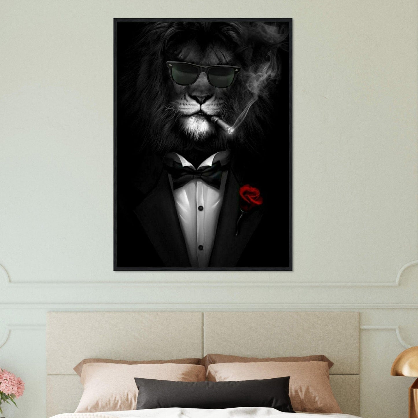 Canvanation Print Material Tableau Street Art Lion Homme