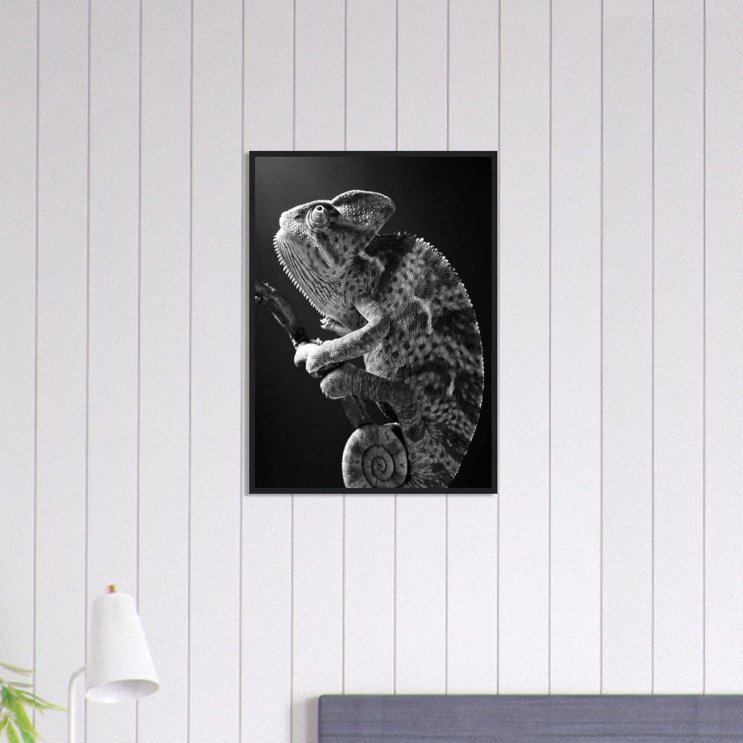 Canvanation Print Material 50x70 cm / 20x28″ Tableau Photo Noir Et Blanc-Animaux-Caméléon