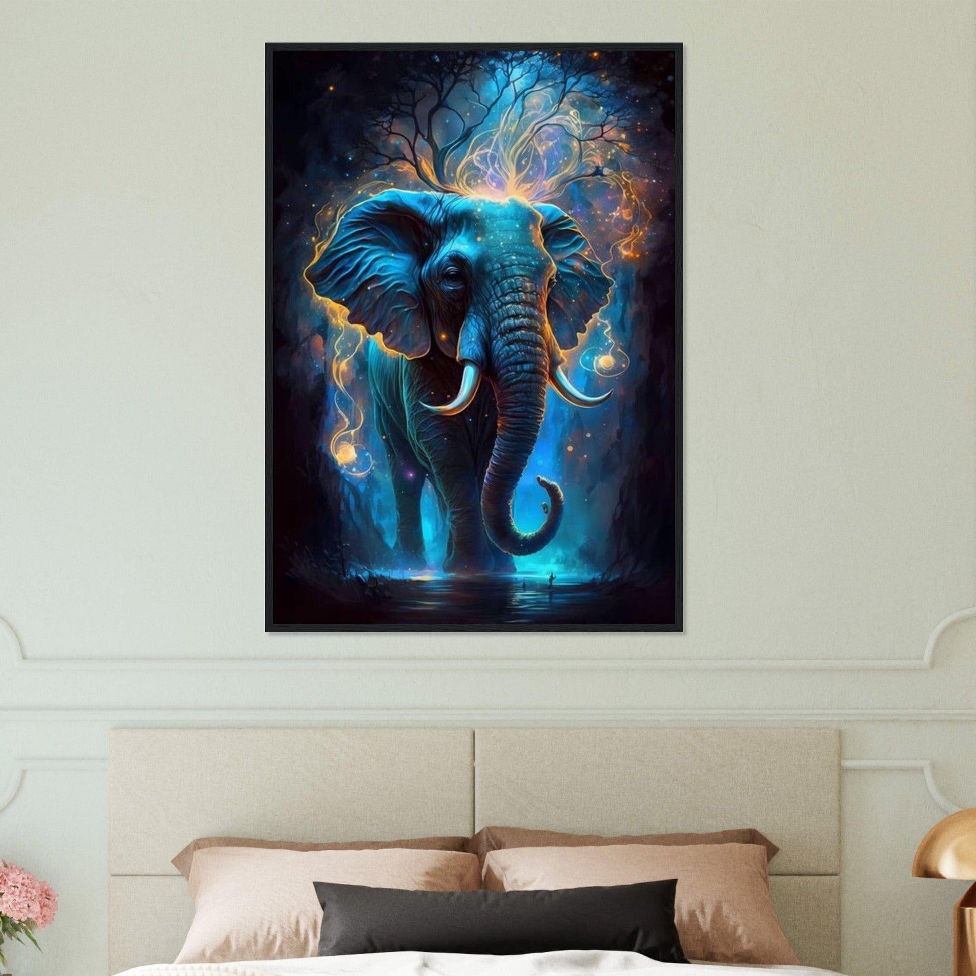 Canvanation Print Material Tableau Elephant Lueur Crépusculaire