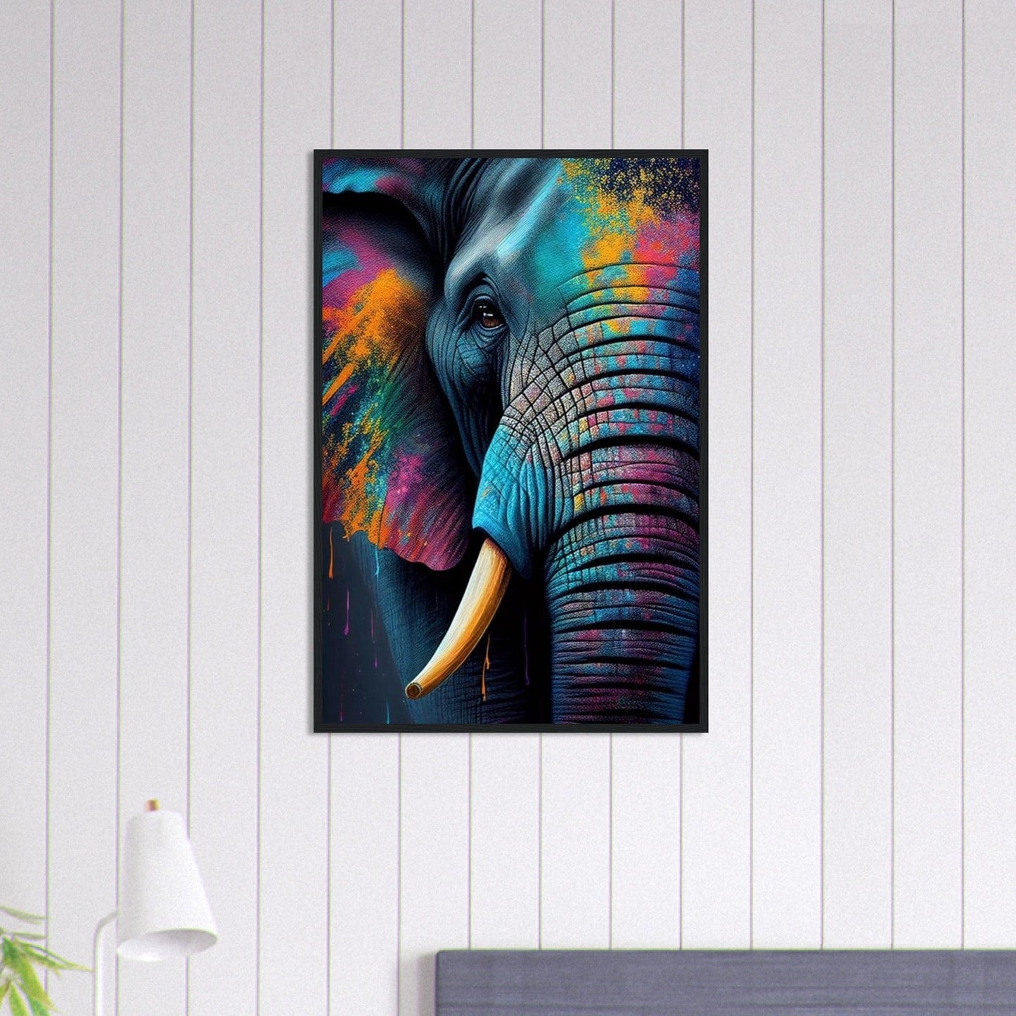 Canvanation Print Material 60x90 cm / 24x36″ Tableau Elephant Trompe Céleste