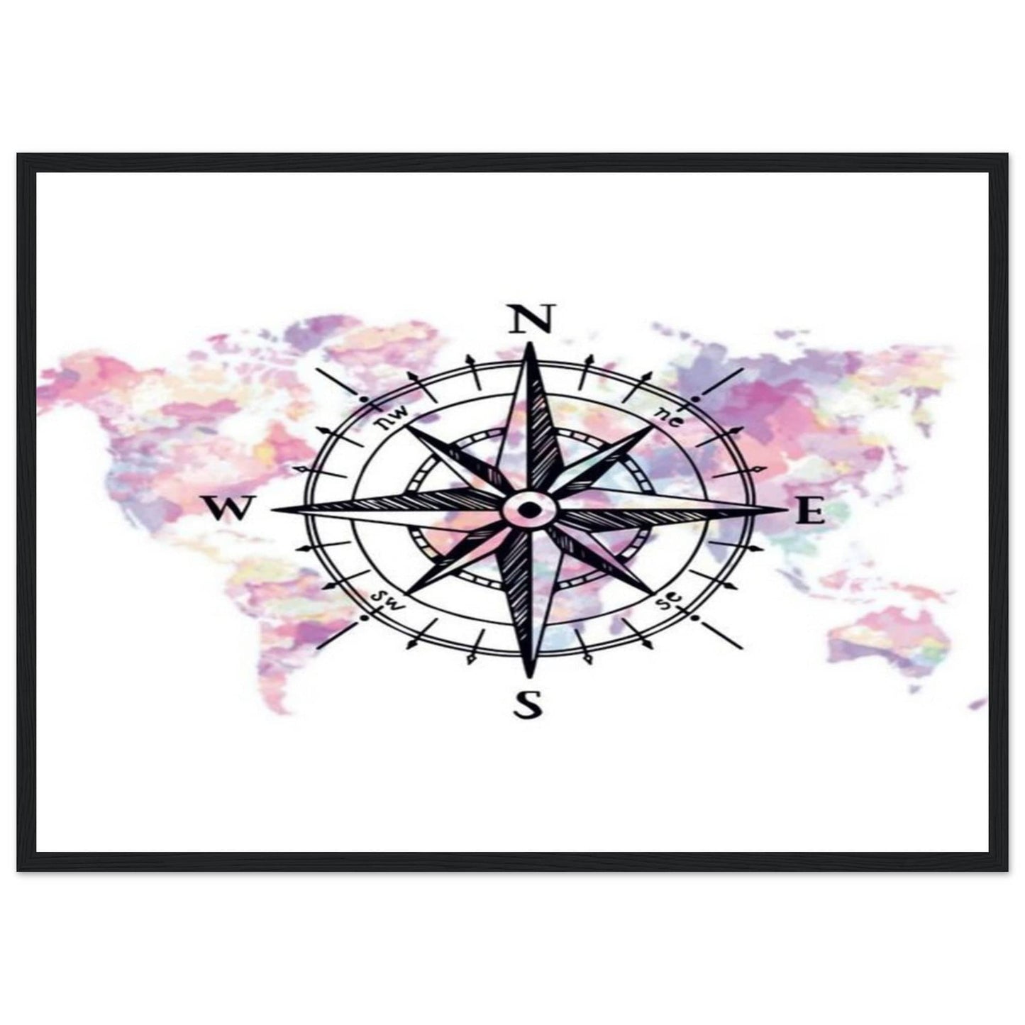Canvanation Print Material 50x70 cm / 20x28″ Tableau Planisphere Du Monde - Destination Monde