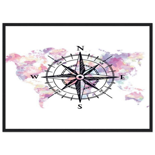Canvanation Print Material 50x70 cm / 20x28″ Tableau Planisphere Du Monde - Destination Monde