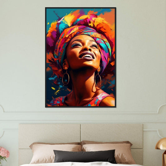 Canvanation Print Material 70x100 cm / 28x40″ Tableau Femme Africaine Couleur