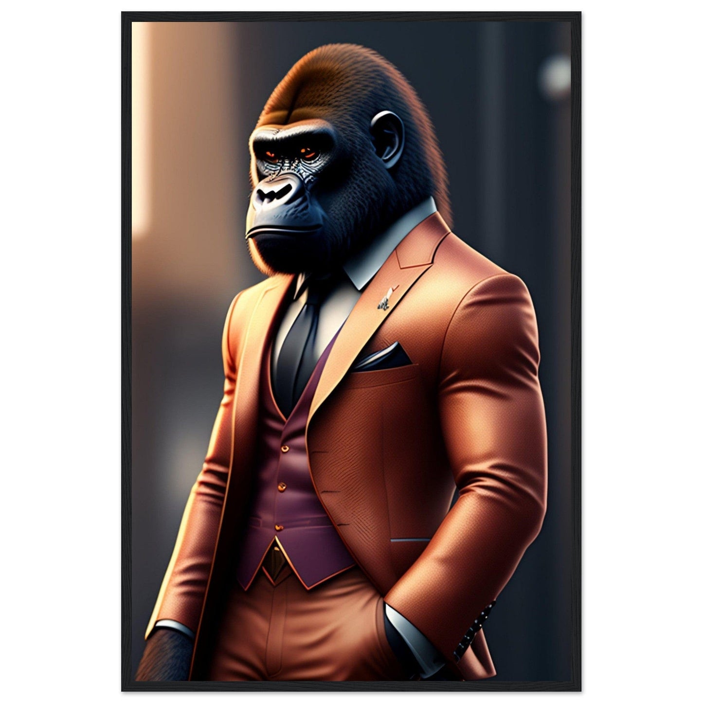 Canvanation Print Material 60x90 cm / 24x36″ Tableau Street Art Gorille