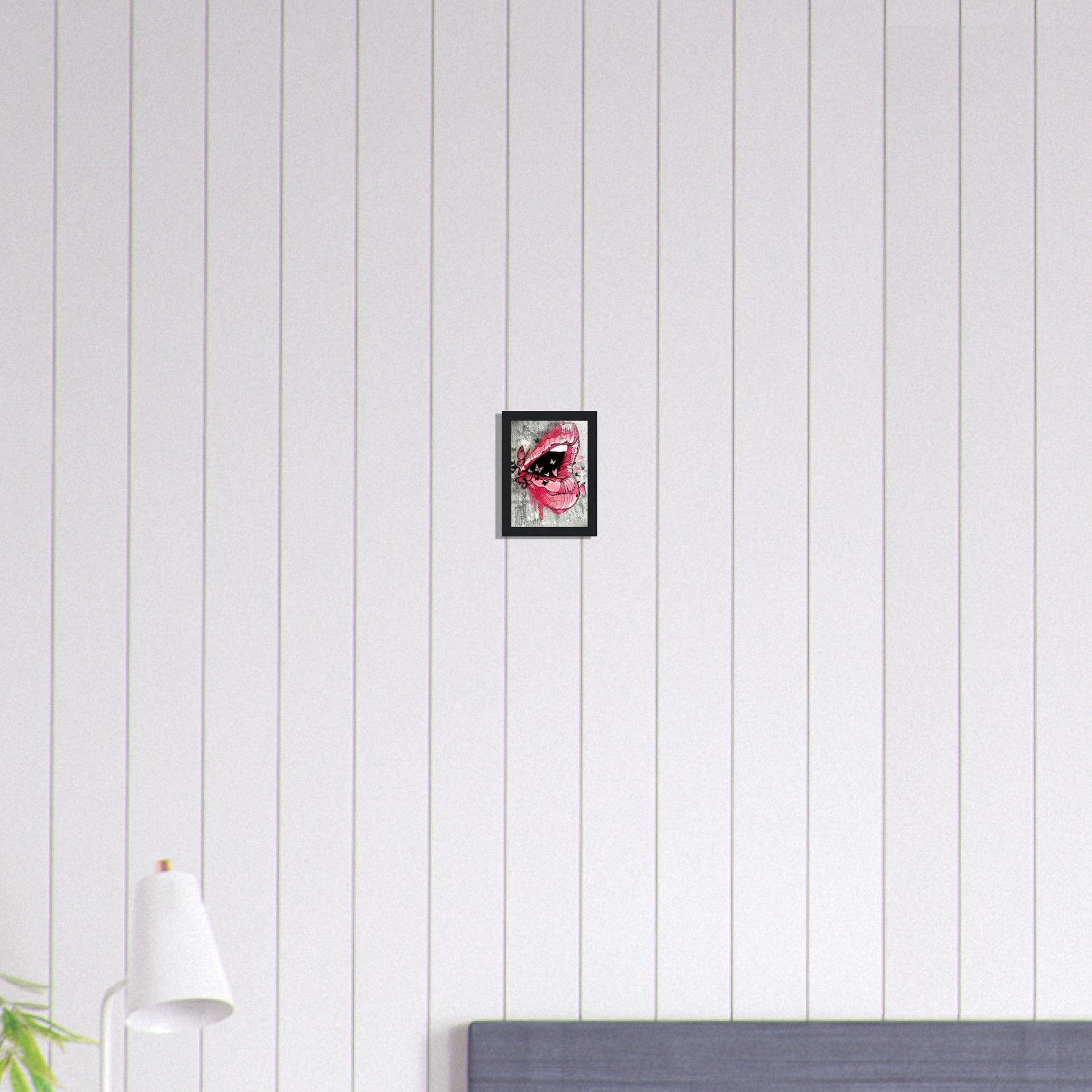 Canvanation Print Material 13x18 cm / 5x7″ Tableau Street Art Lèvre Rose Papillon