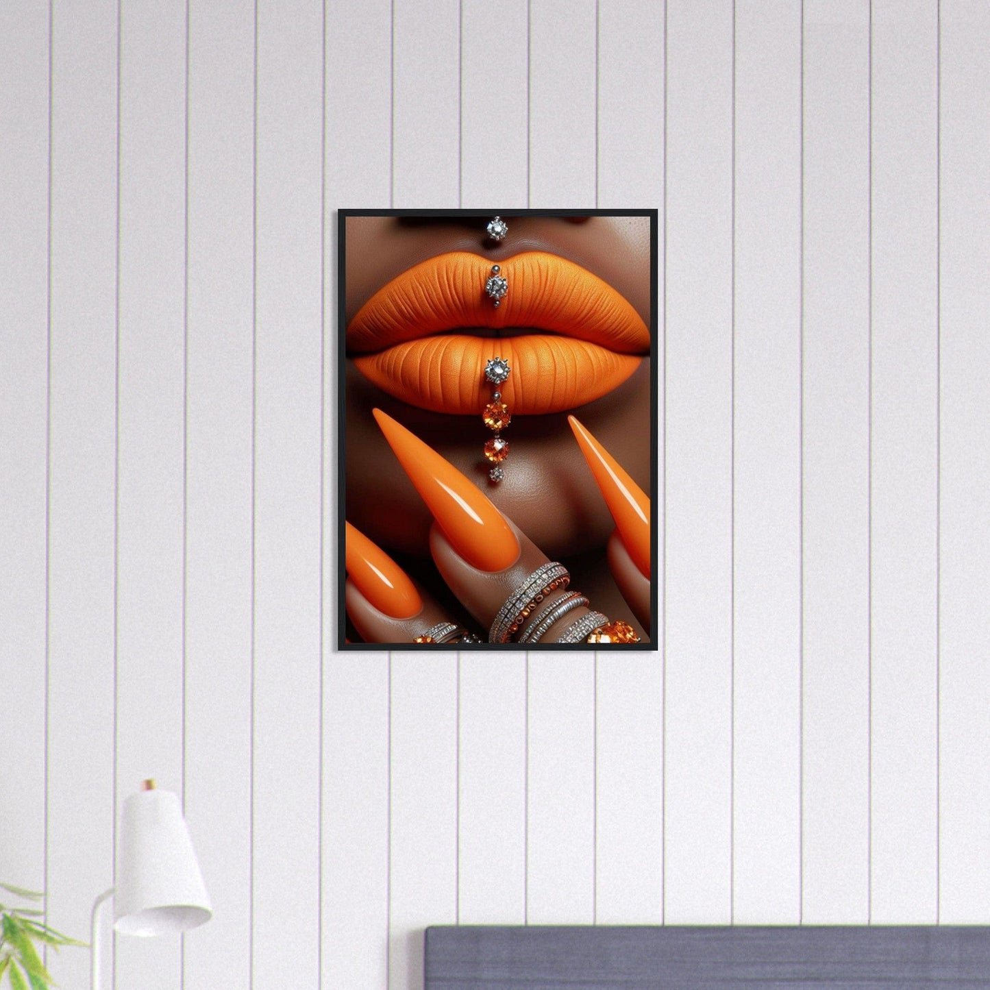 Canvanation Print Material 50x70 cm / 20x28″ Tableau Levres Orange