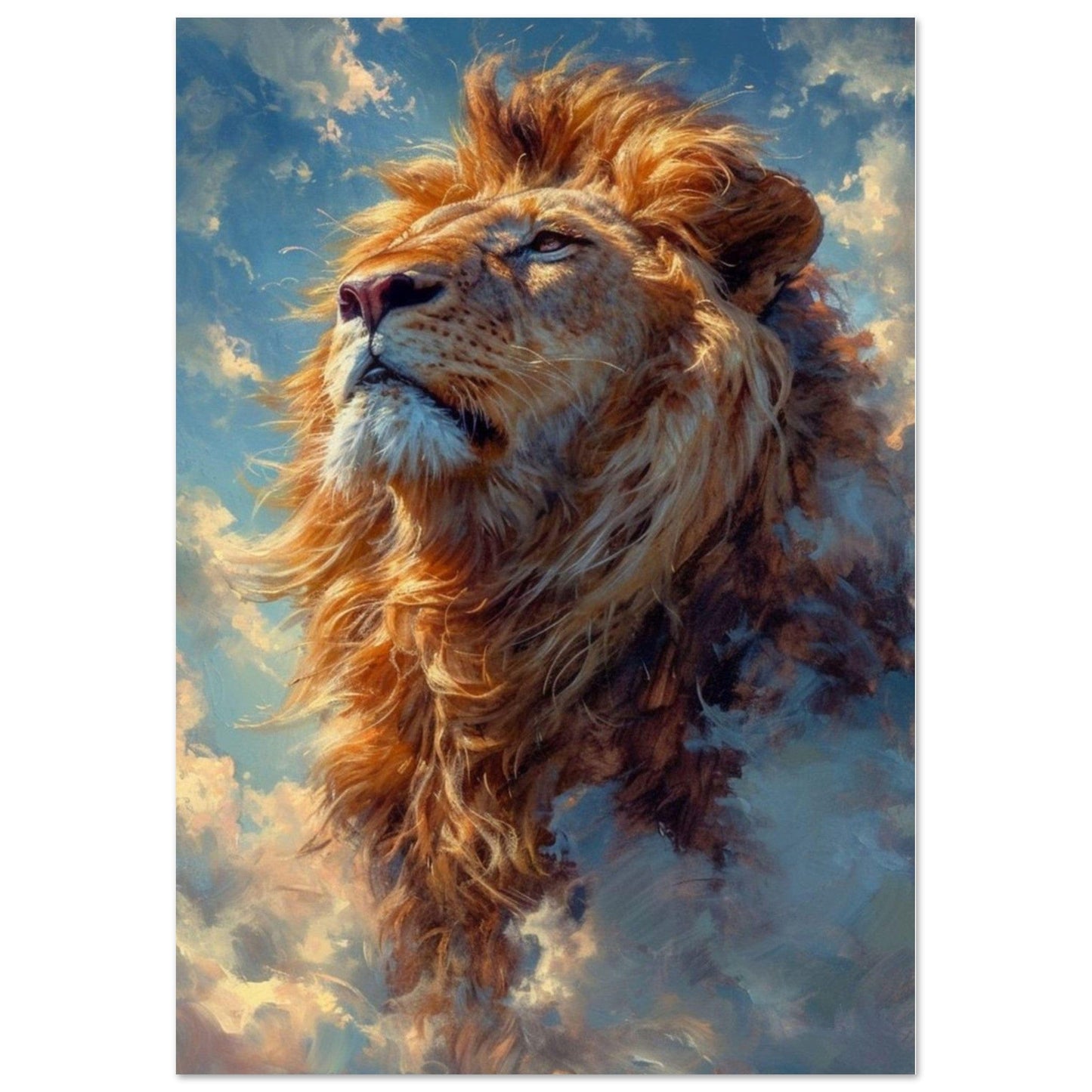 Canvanation Print Material 70x100 cm / 28x40″ Poster Lion Ciel Regard