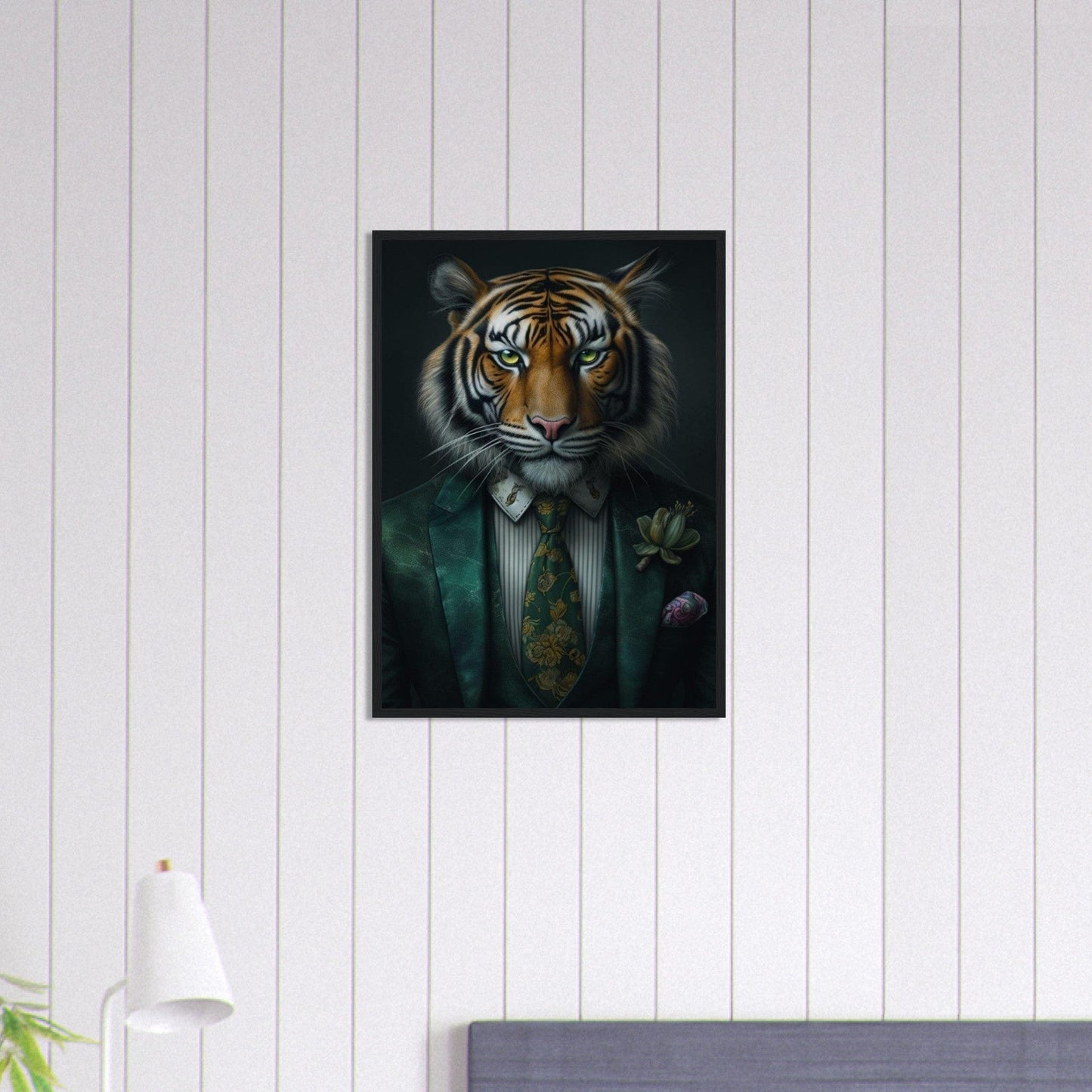Canvanation Print Material 50x70 cm / 20x28″ Tableau Tigre en Costard