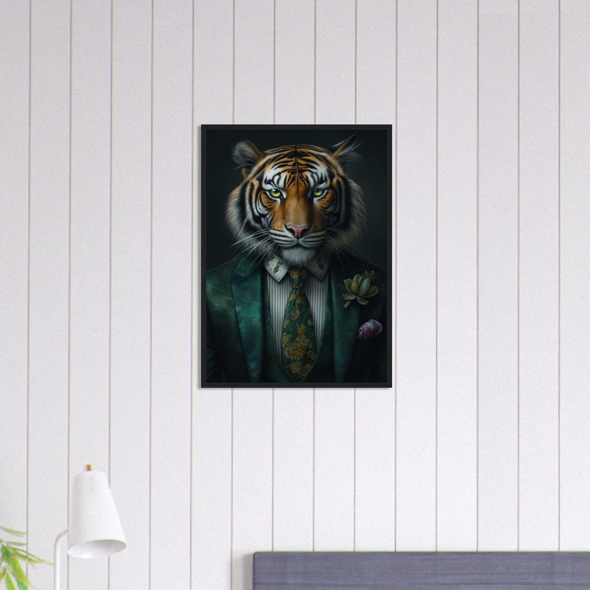 Canvanation Print Material 50x70 cm / 20x28″ Tableau Tigre en Costard