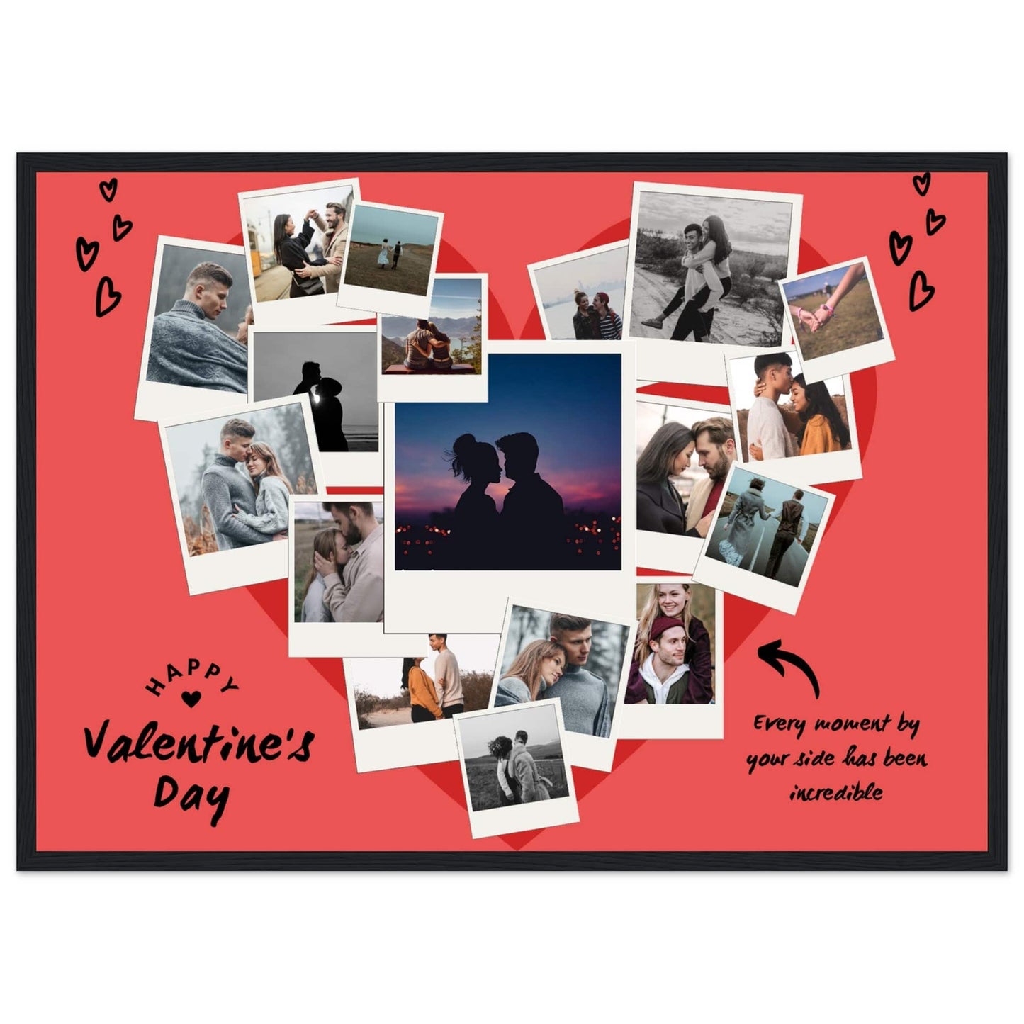 Canvanation Print Material 50x70 cm / 20x28″ / Noir Pele Mele Cadre Photo Couple "Every Moment"