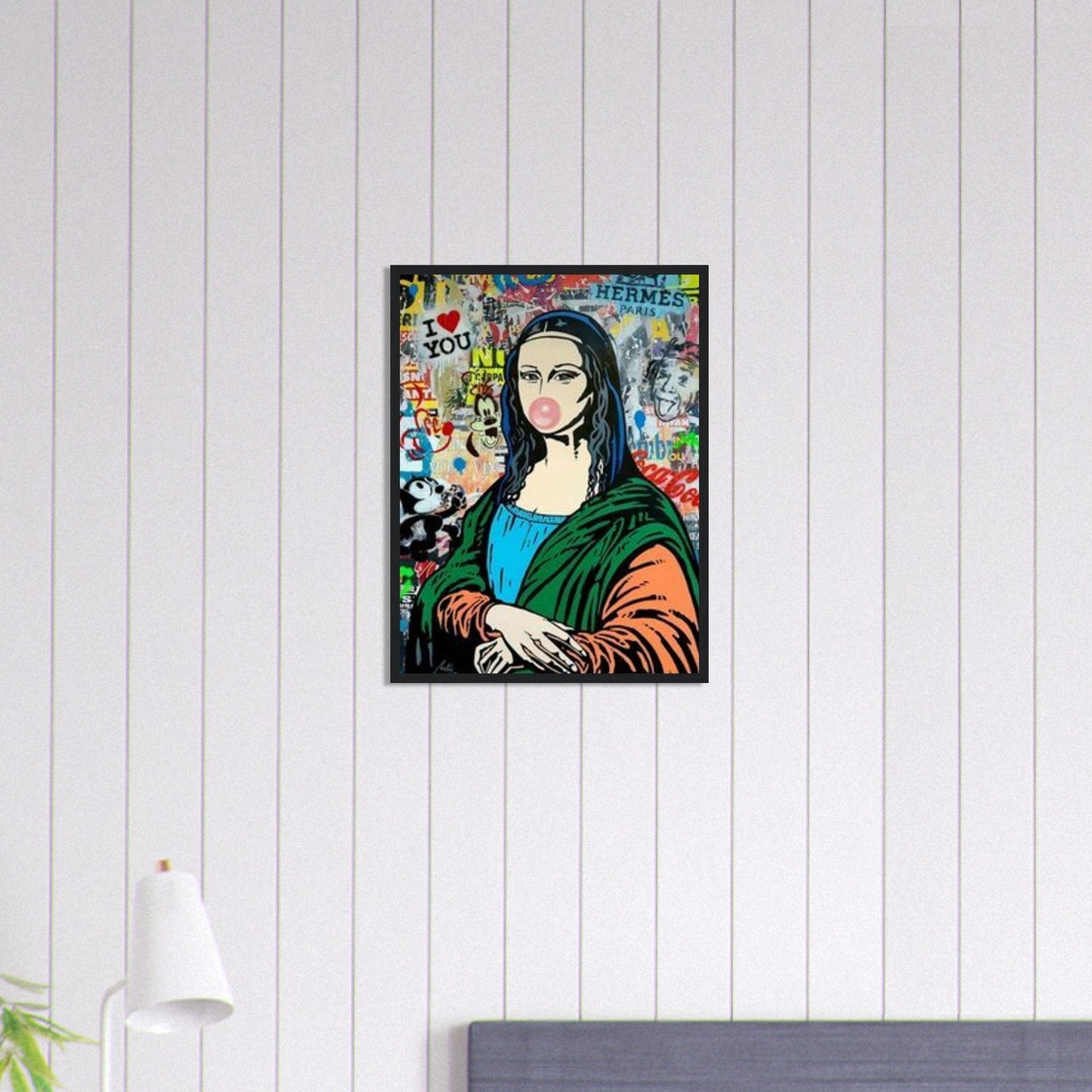 Canvanation Print Material 45x60 cm / 18x24″ Tableau Street Art Femme Joconde Pop