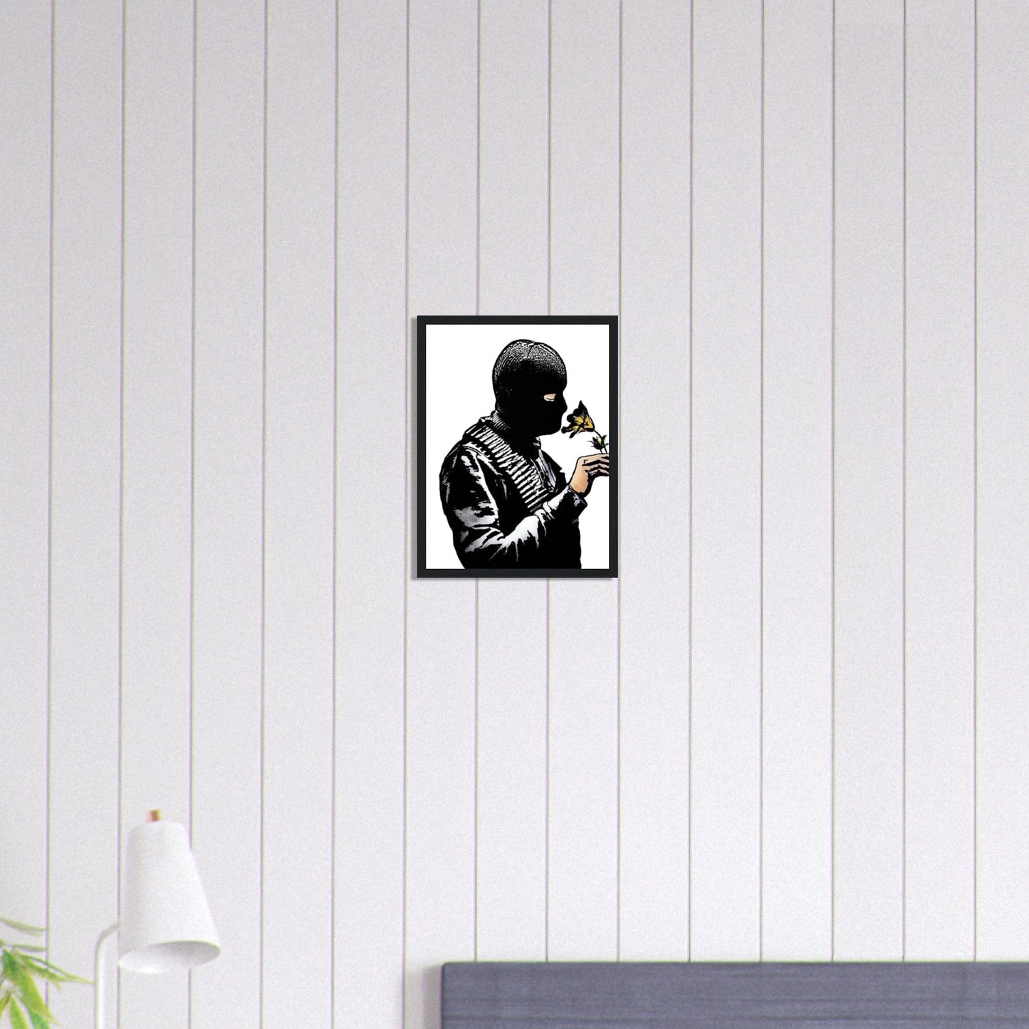 Canvanation Print Material 30x40 cm / 12x16″ Tableau Banksy Cagoule Fleur