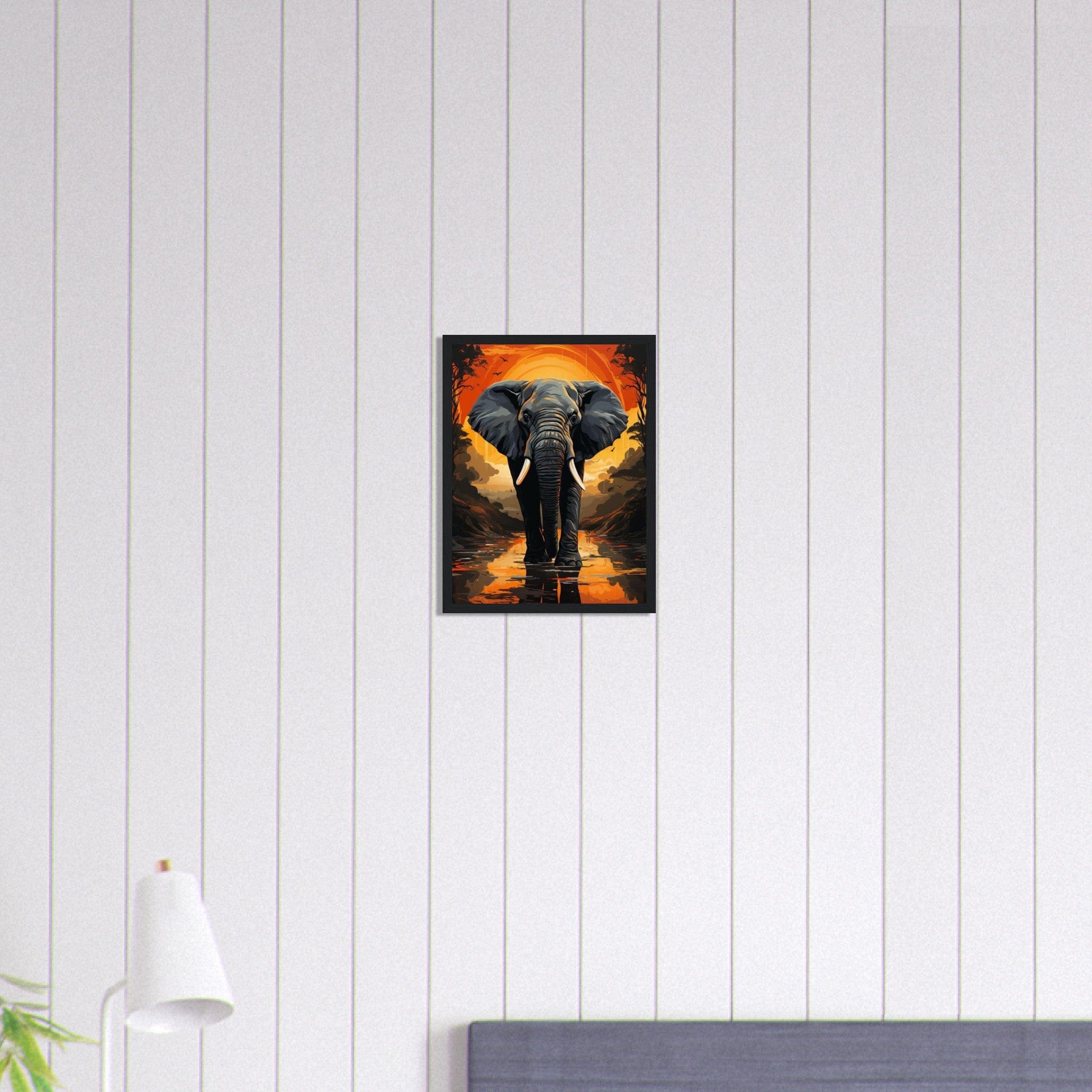 Canvanation Print Material 30x40 cm / 12x16″ Tableau Elephant Échos de la Terre