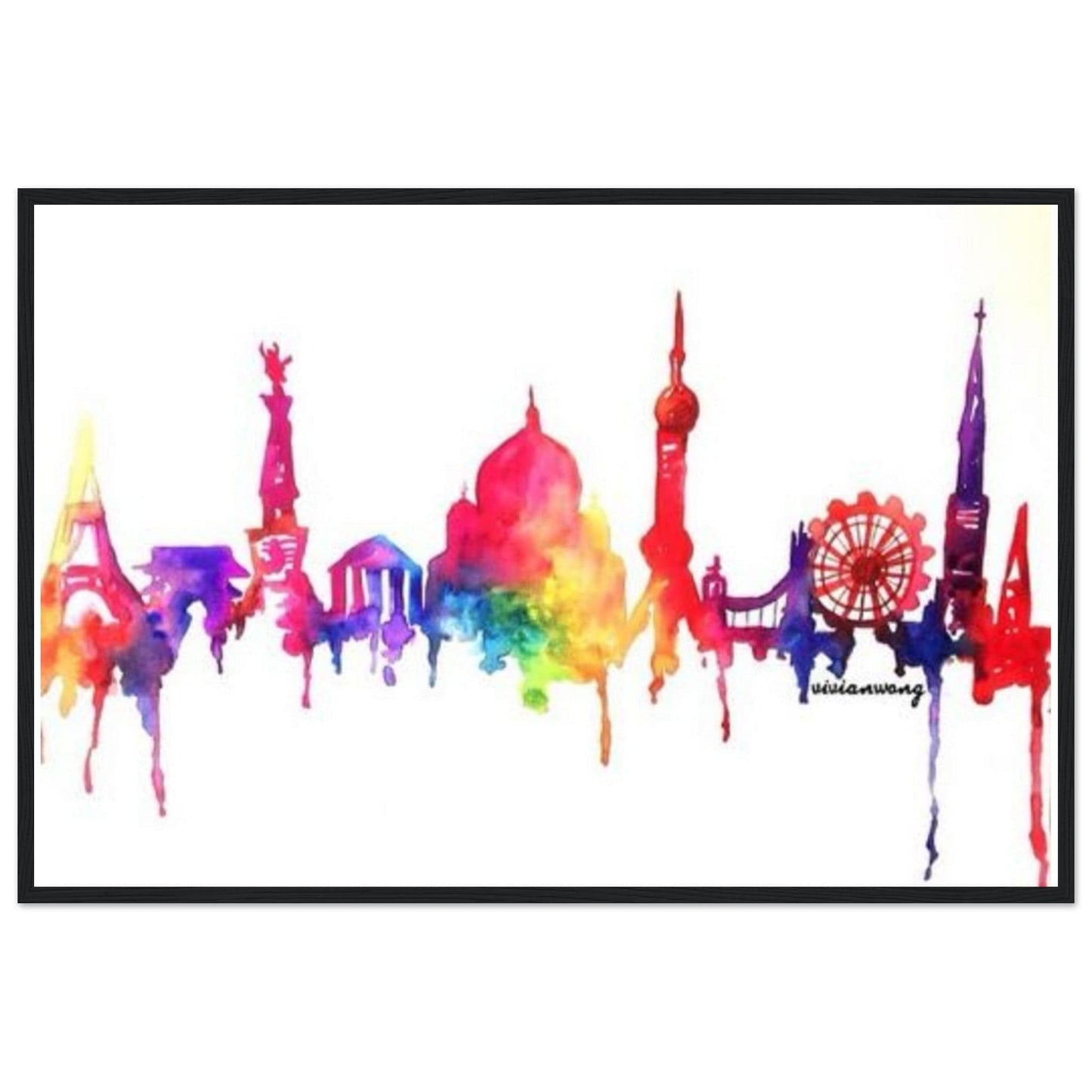 Canvanation Print Material 60x90 cm / 24x36″ Tableau Planisphere Du Monde - Univers Terrestre