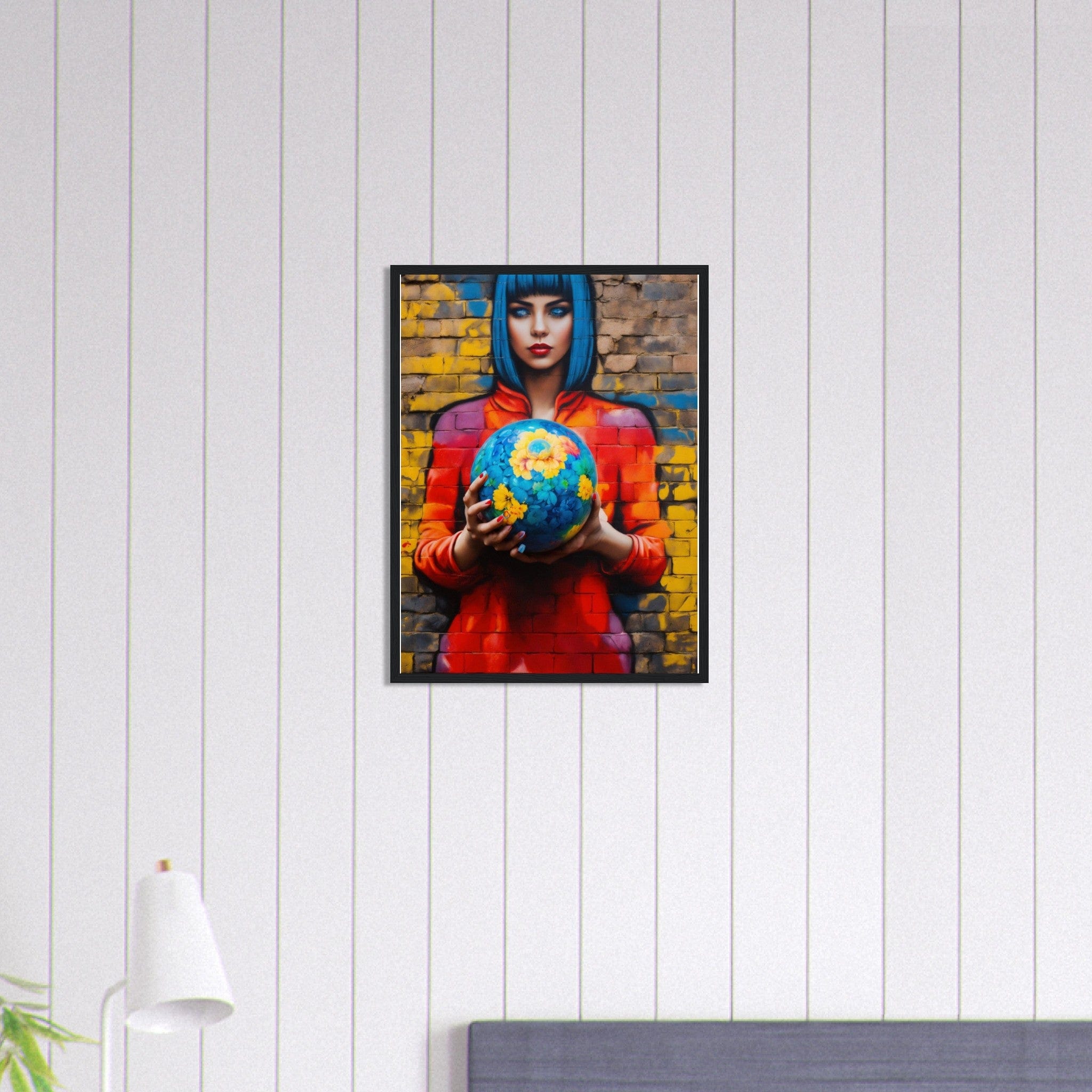 Canvanation Print Material 45x60 cm / 18x24″ Tableau Graffiti Femme Monde