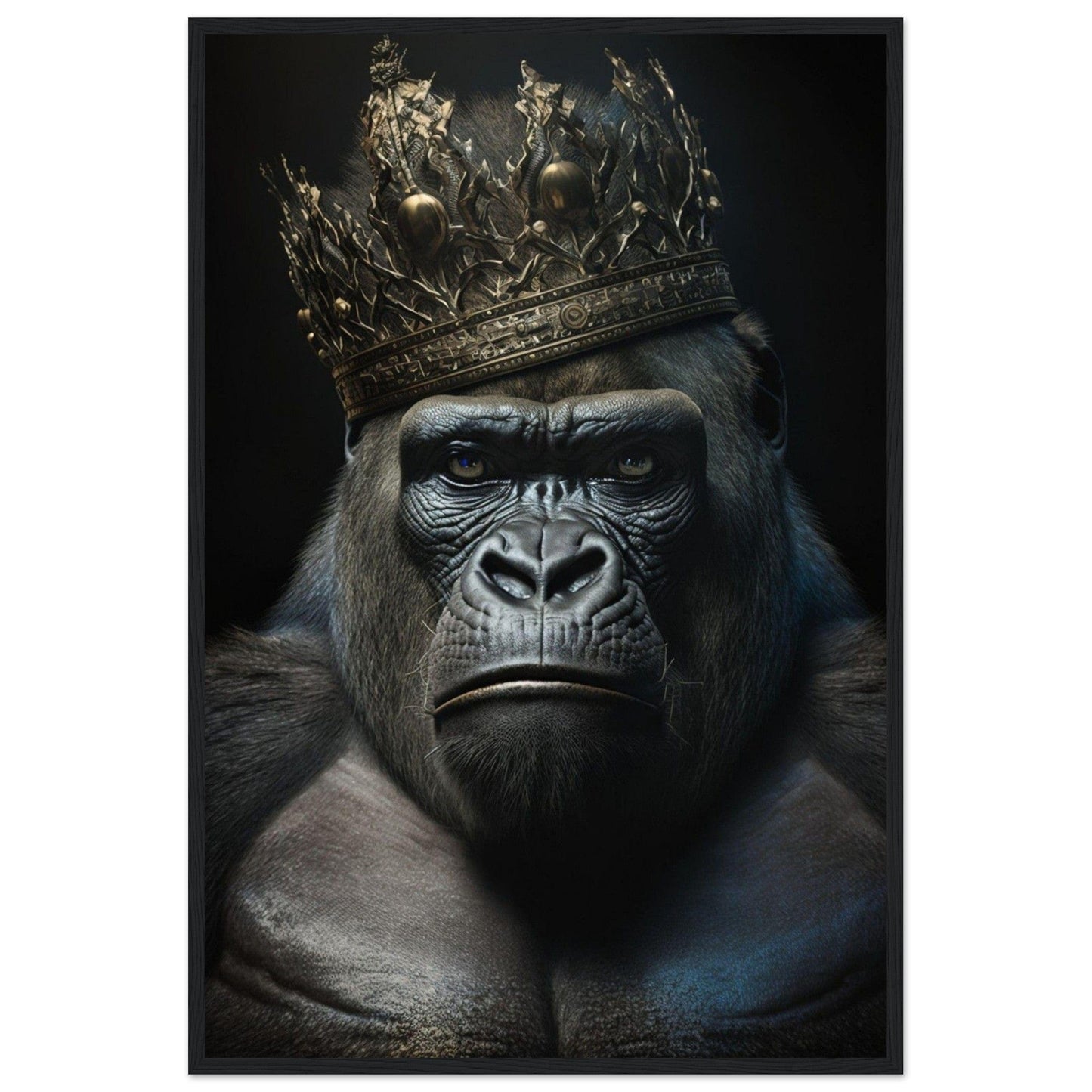 Canvanation Print Material 60x90 cm / 24x36″ Tableau Gorille N oir