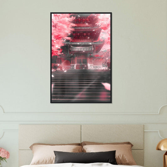 Canvanation Print Material 60x90 cm / 24x36″ Tableau Fleur Cerisier Maison Japon