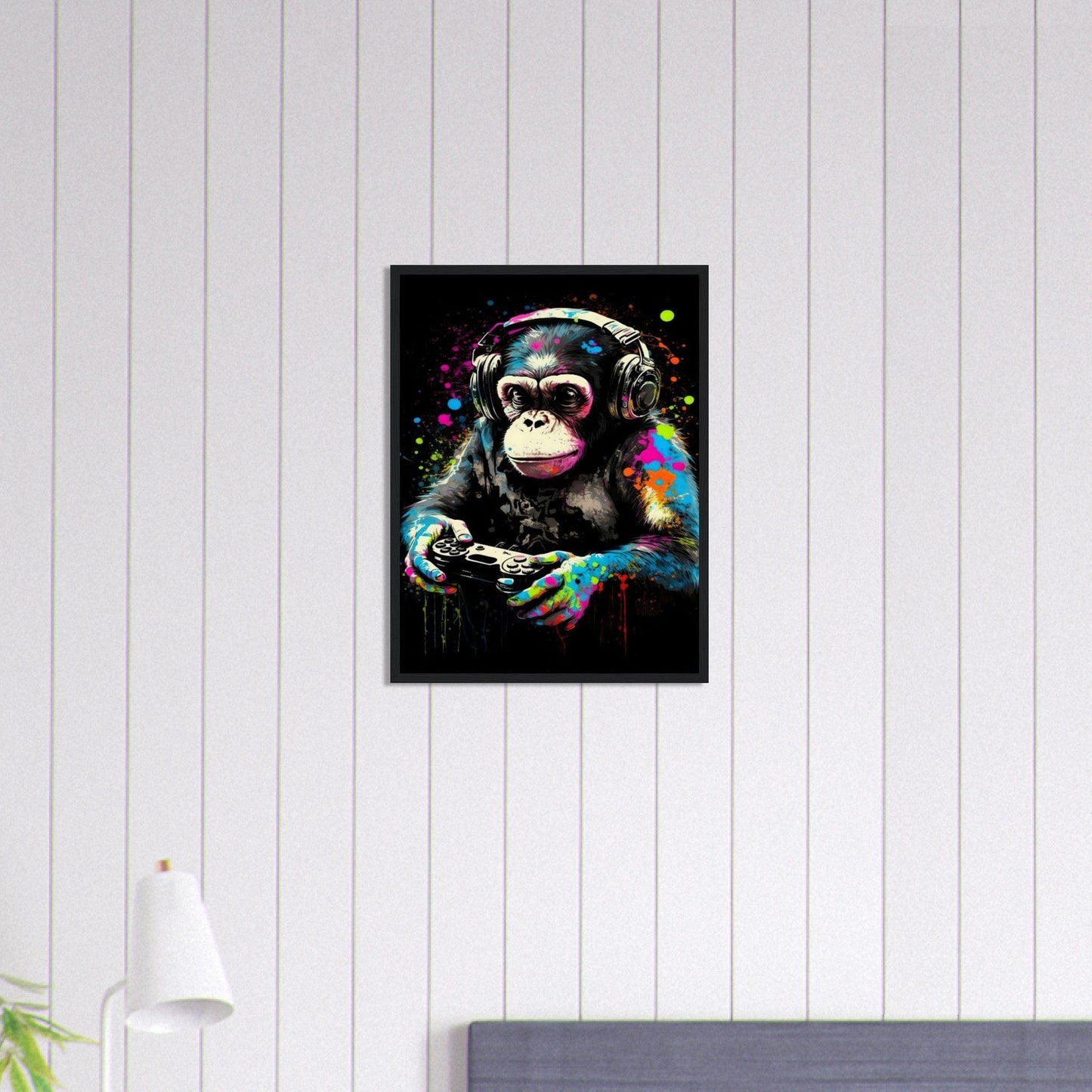 Canvanation Print Material 45x60 cm / 18x24″ Tableau Singe Pop Art Gamer