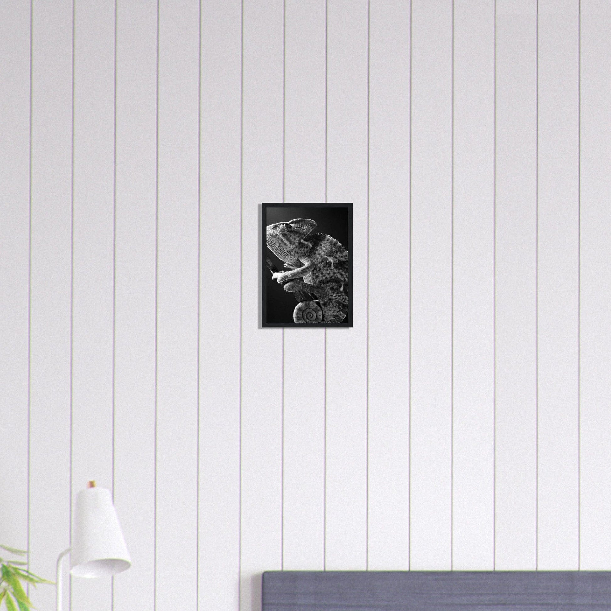 Canvanation Print Material A4 21x29.7 cm / 8x12″ Tableau Photo Noir Et Blanc-Animaux-Caméléon