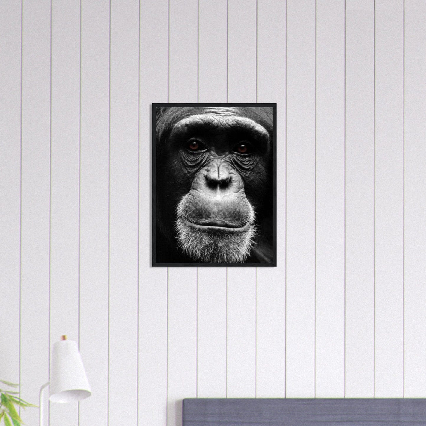 Canvanation Print Material 45x60 cm / 18x24″ Tableau Singe Noir et Blanc