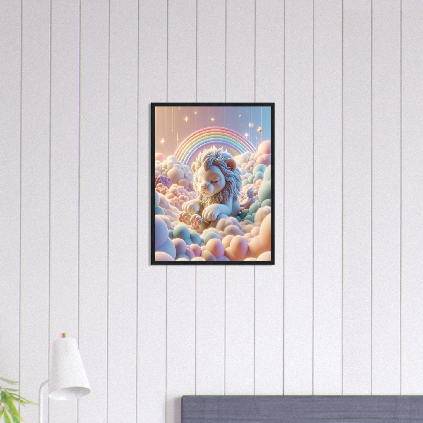 Canvanation Print Material 45x60 cm / 18x24″ Tableau Lionceau Cœur D'ange