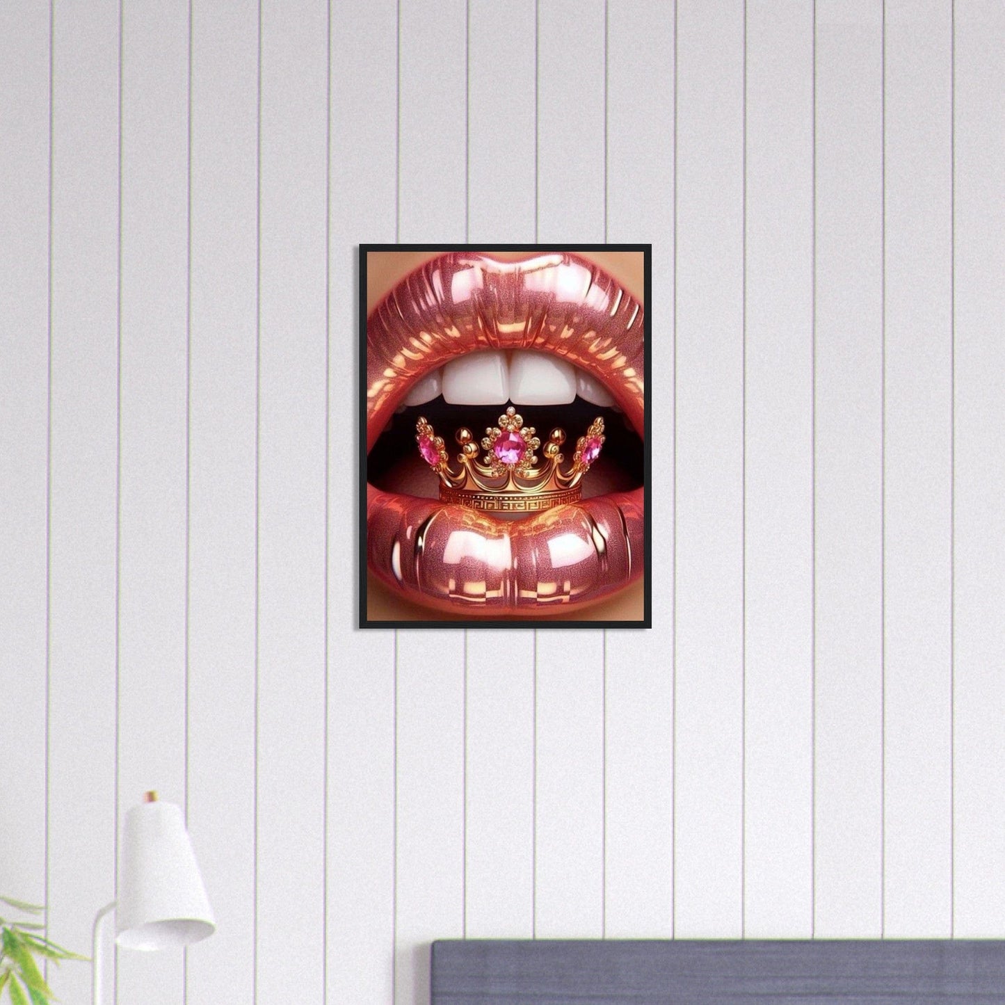 Canvanation Print Material 45x60 cm / 18x24″ Tableau Levres Couronne