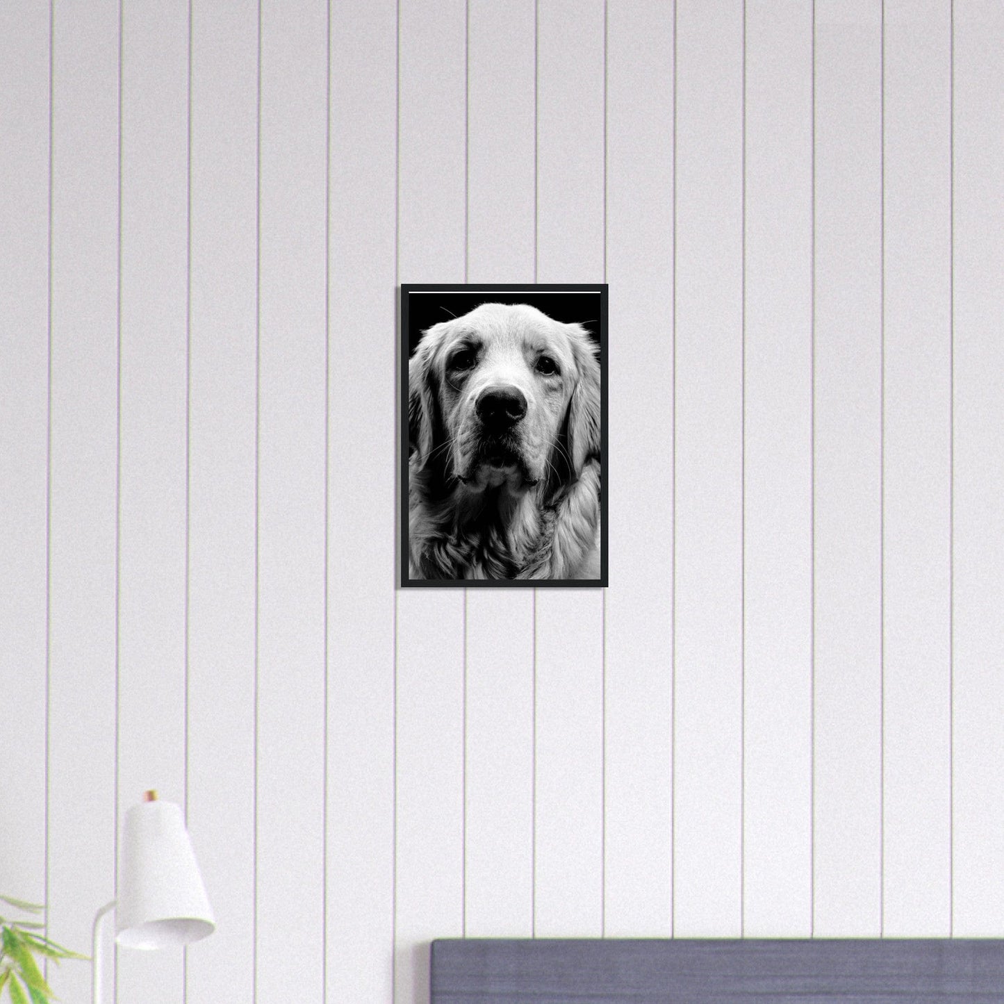 Canvanation Print Material 30x45 cm / 12x18″ Tableau Photo Noir Et Blanc-Animaux-Chien