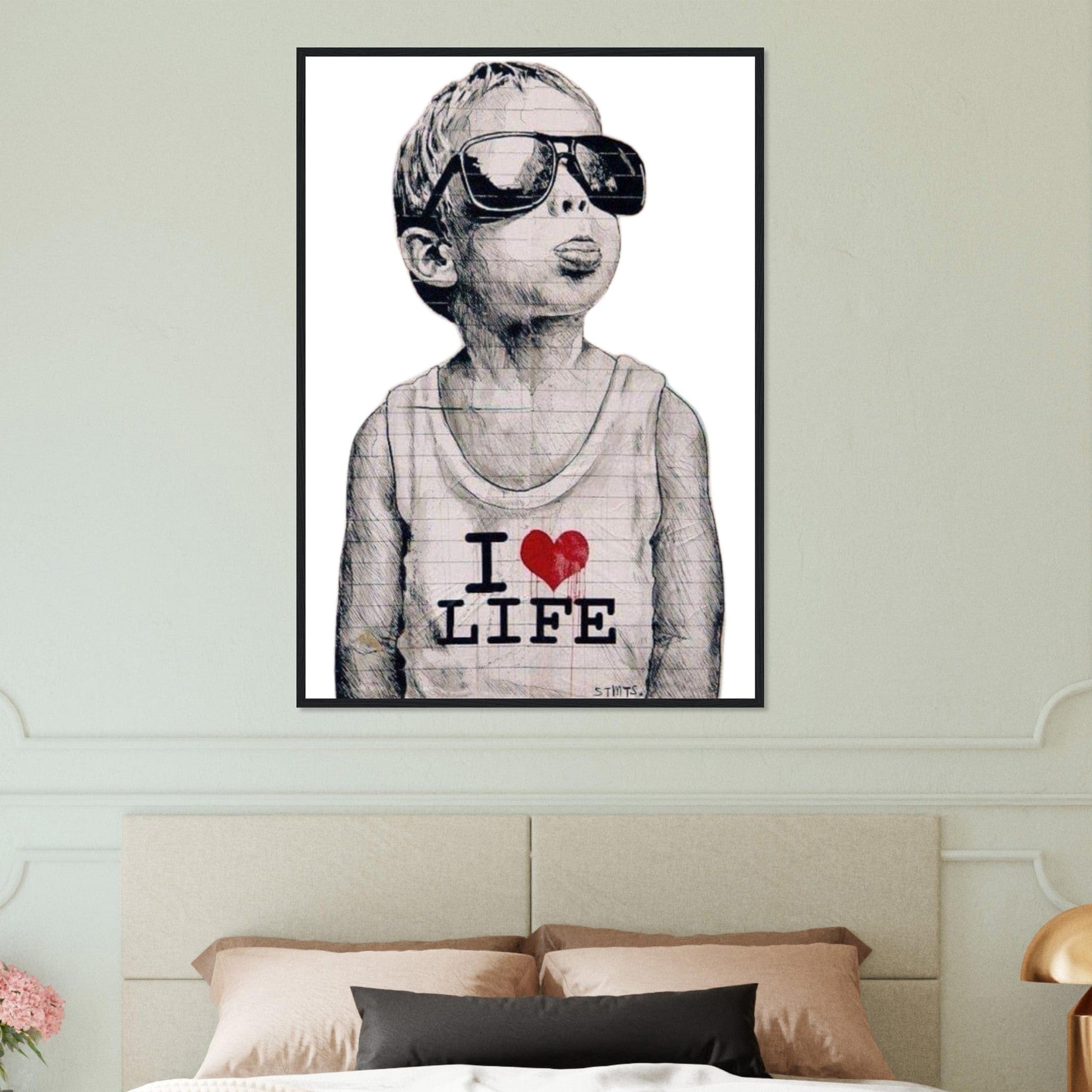 Canvanation Print Material Tableau Banksy I Love Life