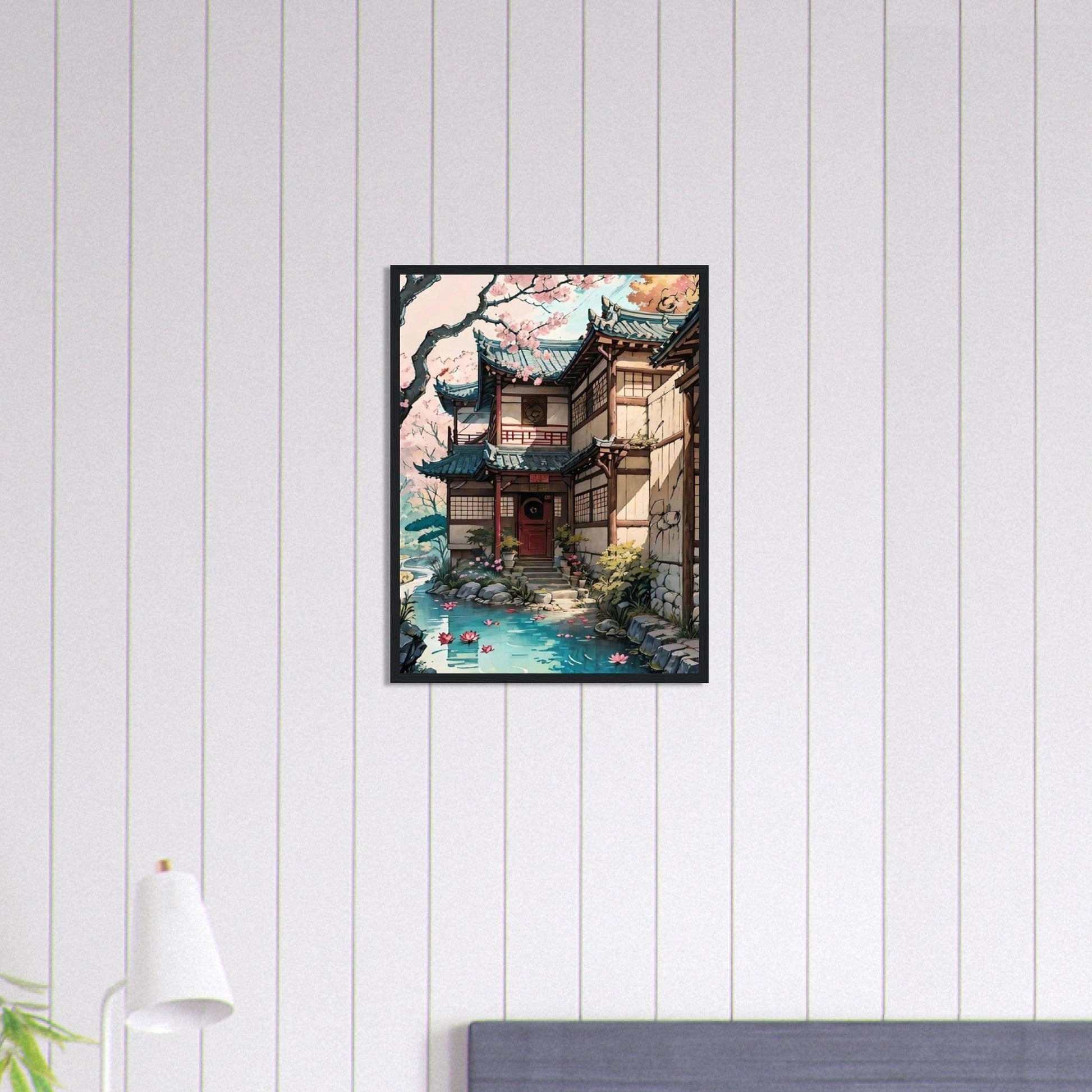 Canvanation Print Material Tableau Japon Paysage Maison