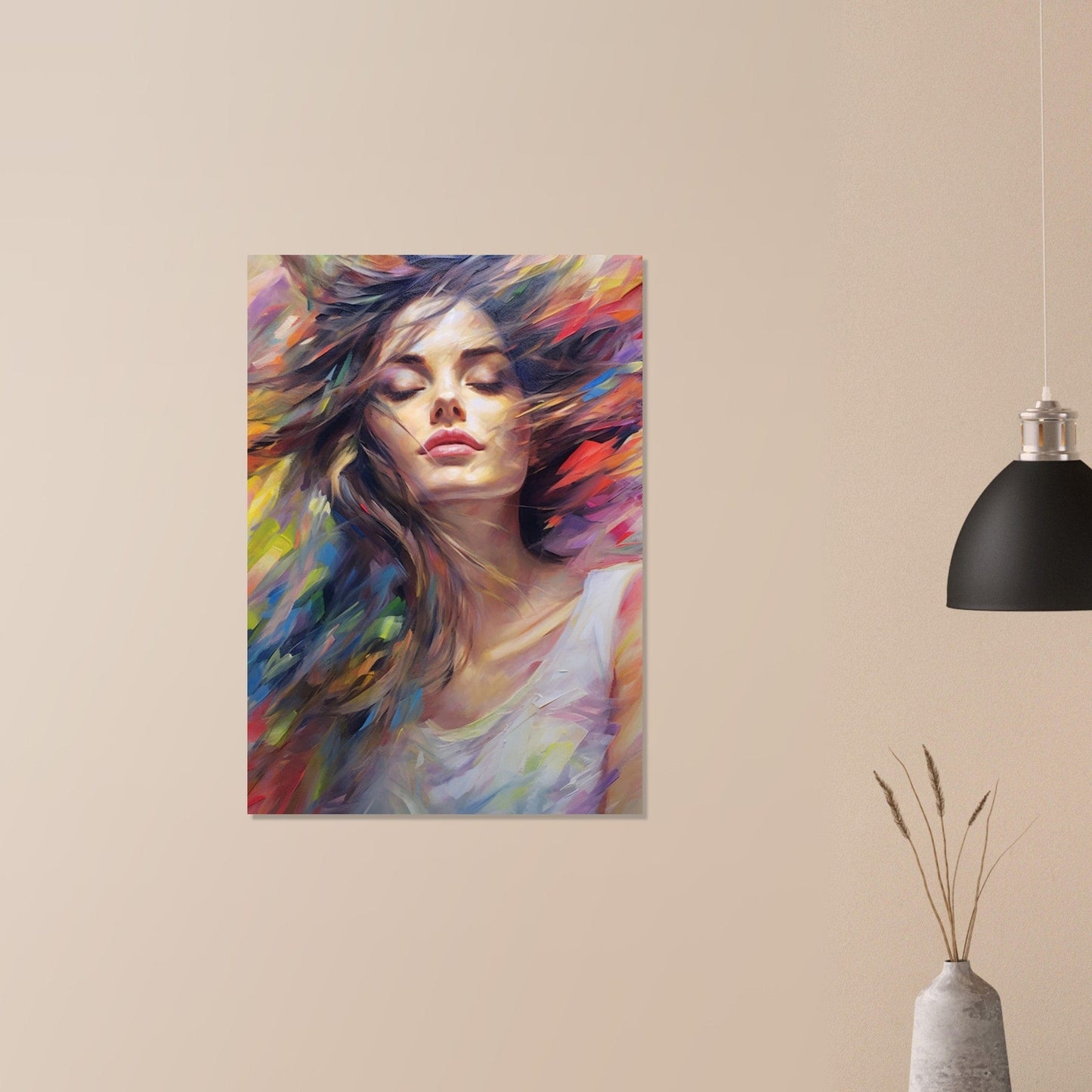 Gelato Print Material Peinture Portrait Femme
