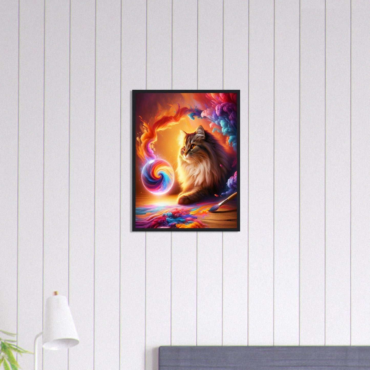 Canvanation Print Material 45x60 cm / 18x24″ Tableau Chat Couleurs éclatantes