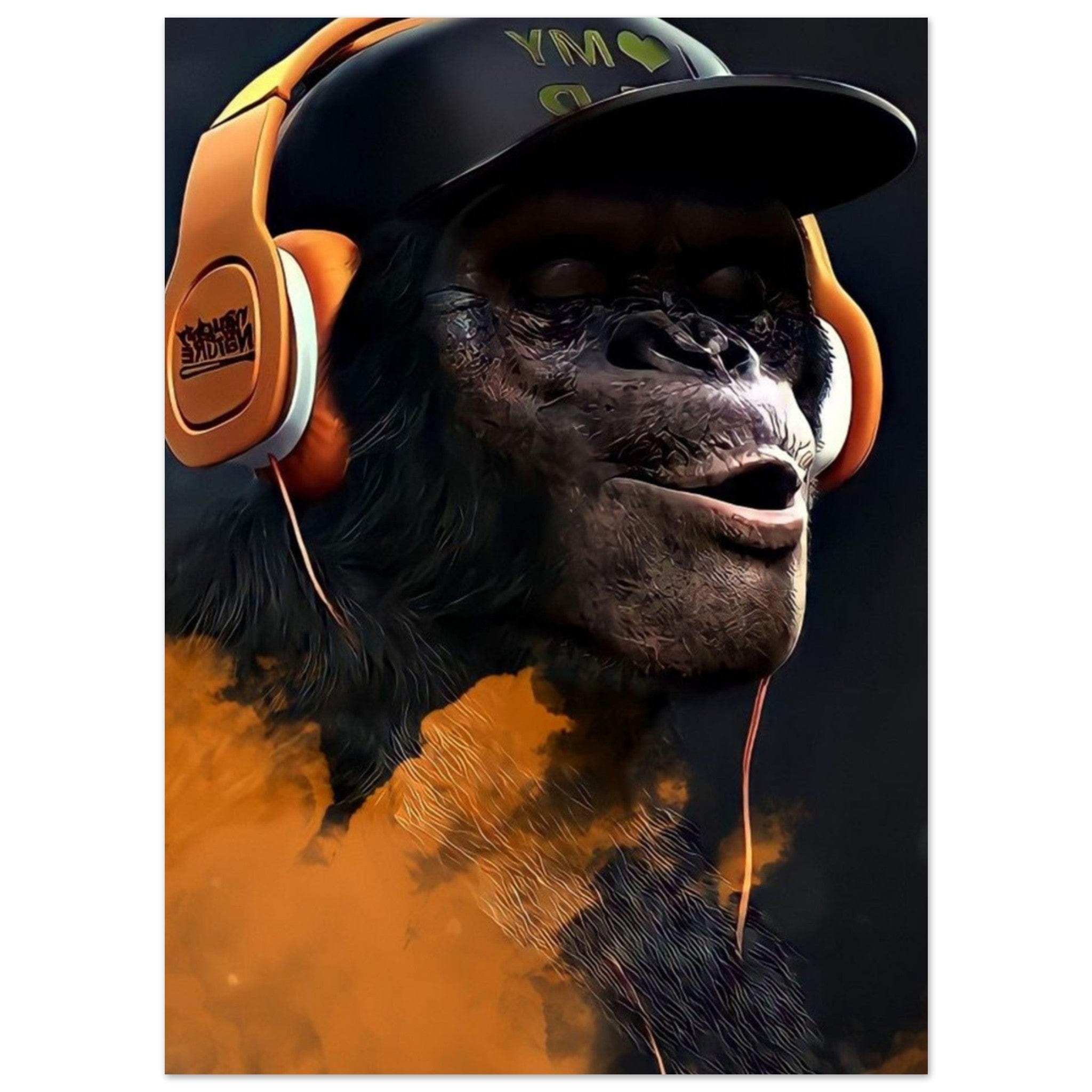 Canvanation Print Material 13x18 cm / 5x7″ Poster Singe Casque Orange