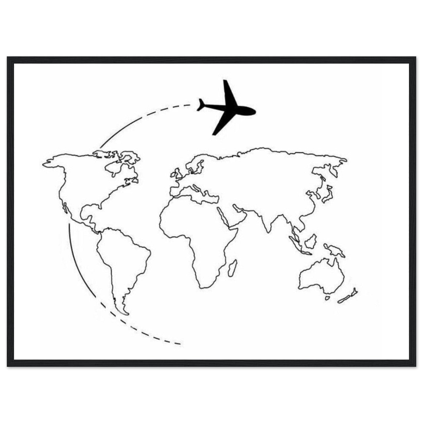 Canvanation Print Material 60x80 cm / 24x32″ Tableau Planisphere Du Monde - Géographie Esthétique