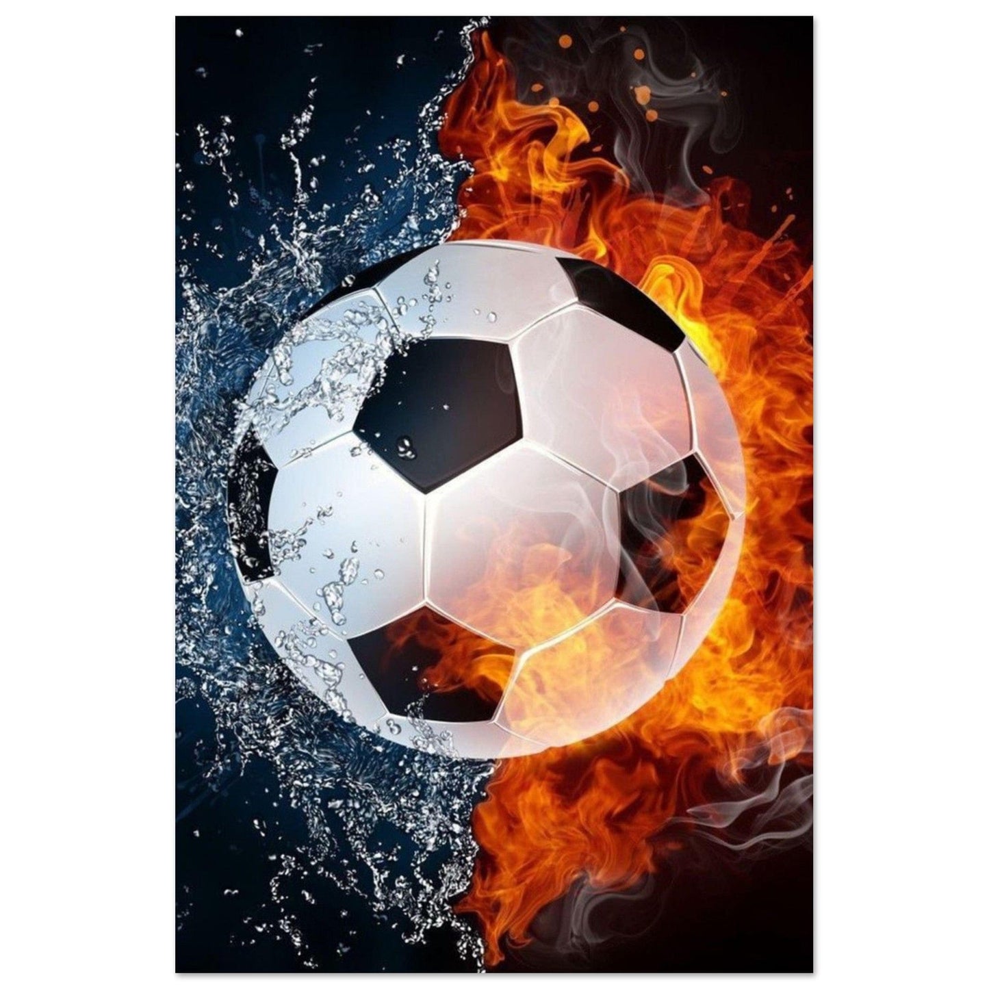 Gelato Print Material 60x90 cm / 24x36″ Poster Ballon Football Feu Eau