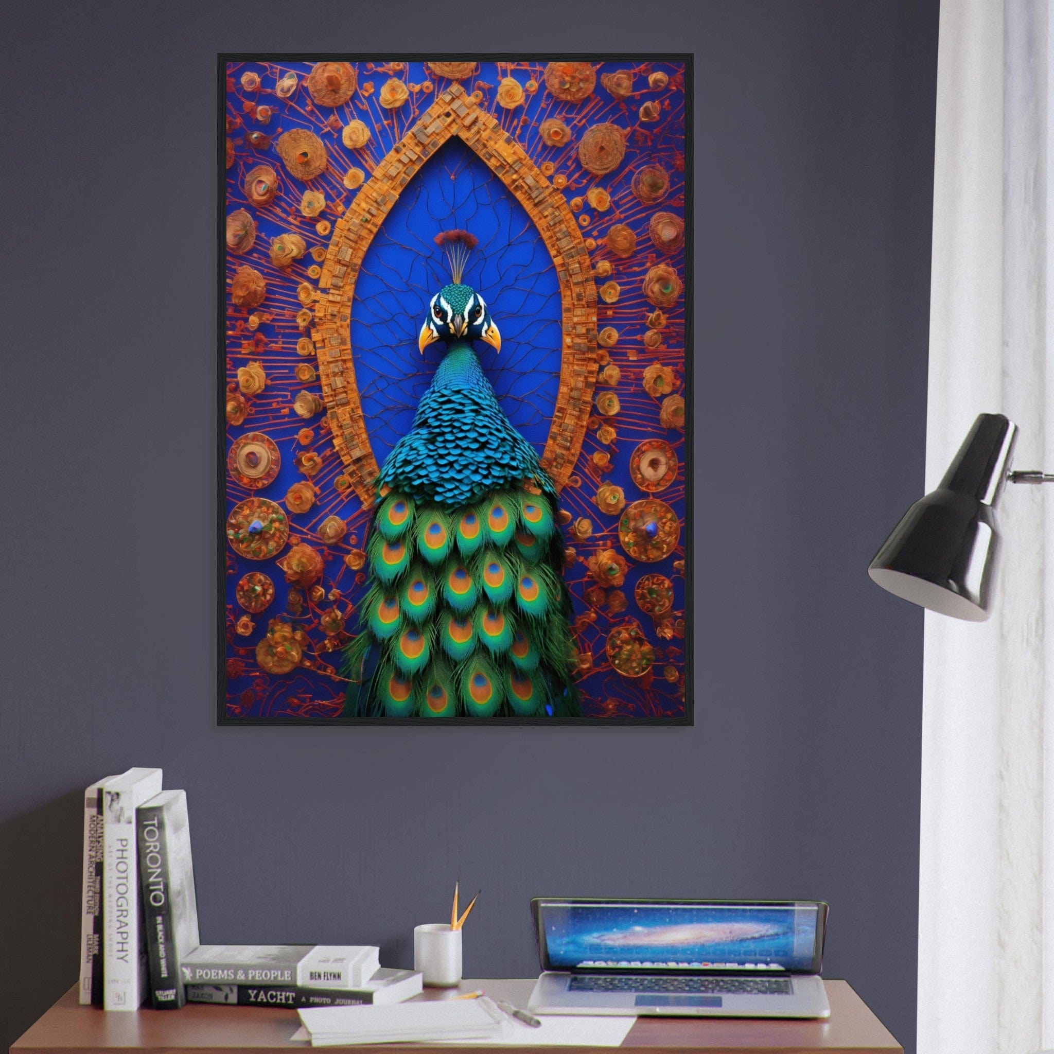 Canvanation Print Material Tableau Paon Splendeur Royale