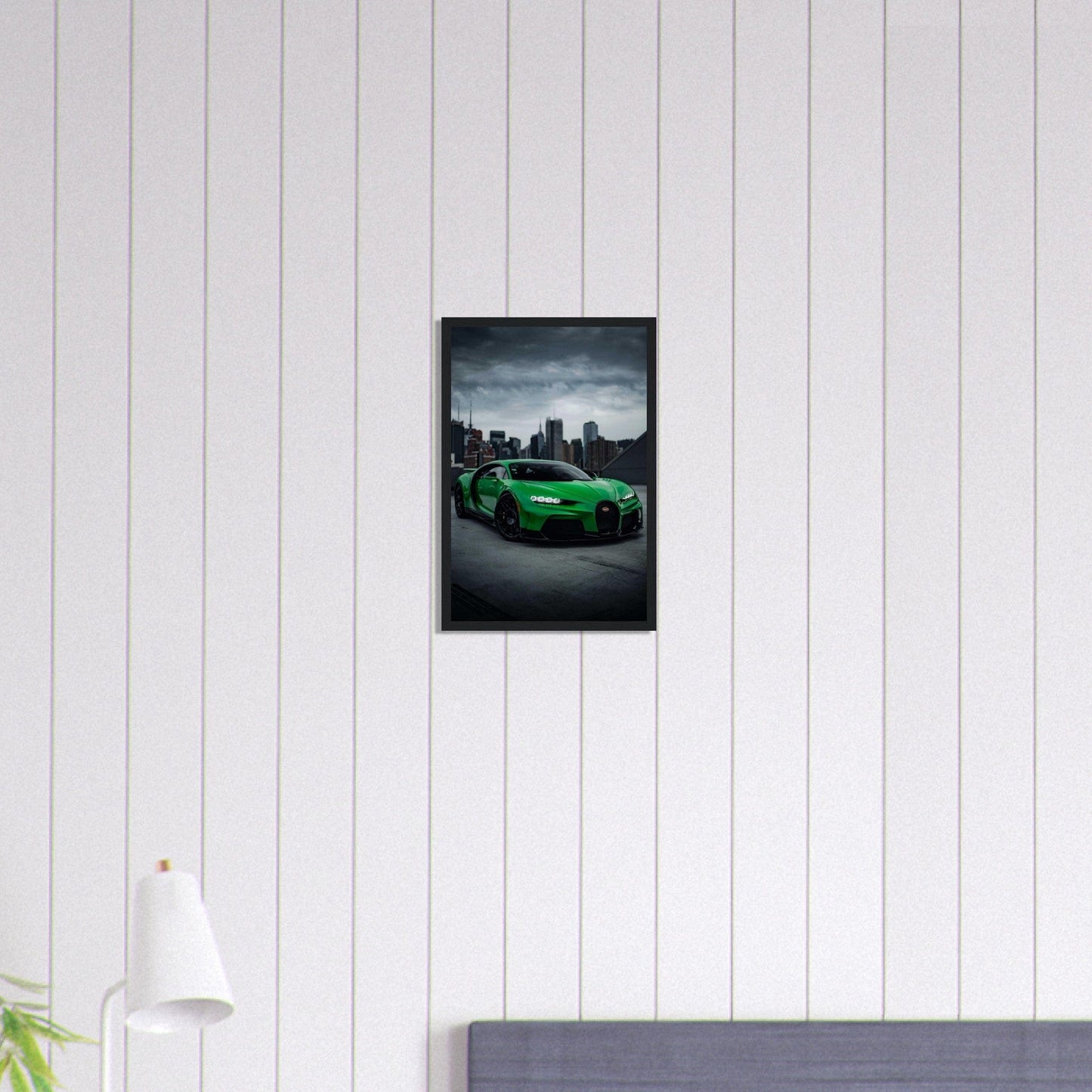 Canvanation Print Material 30x45 cm / 12x18″ Tableau Voiture Bugatti Chiron Vert
