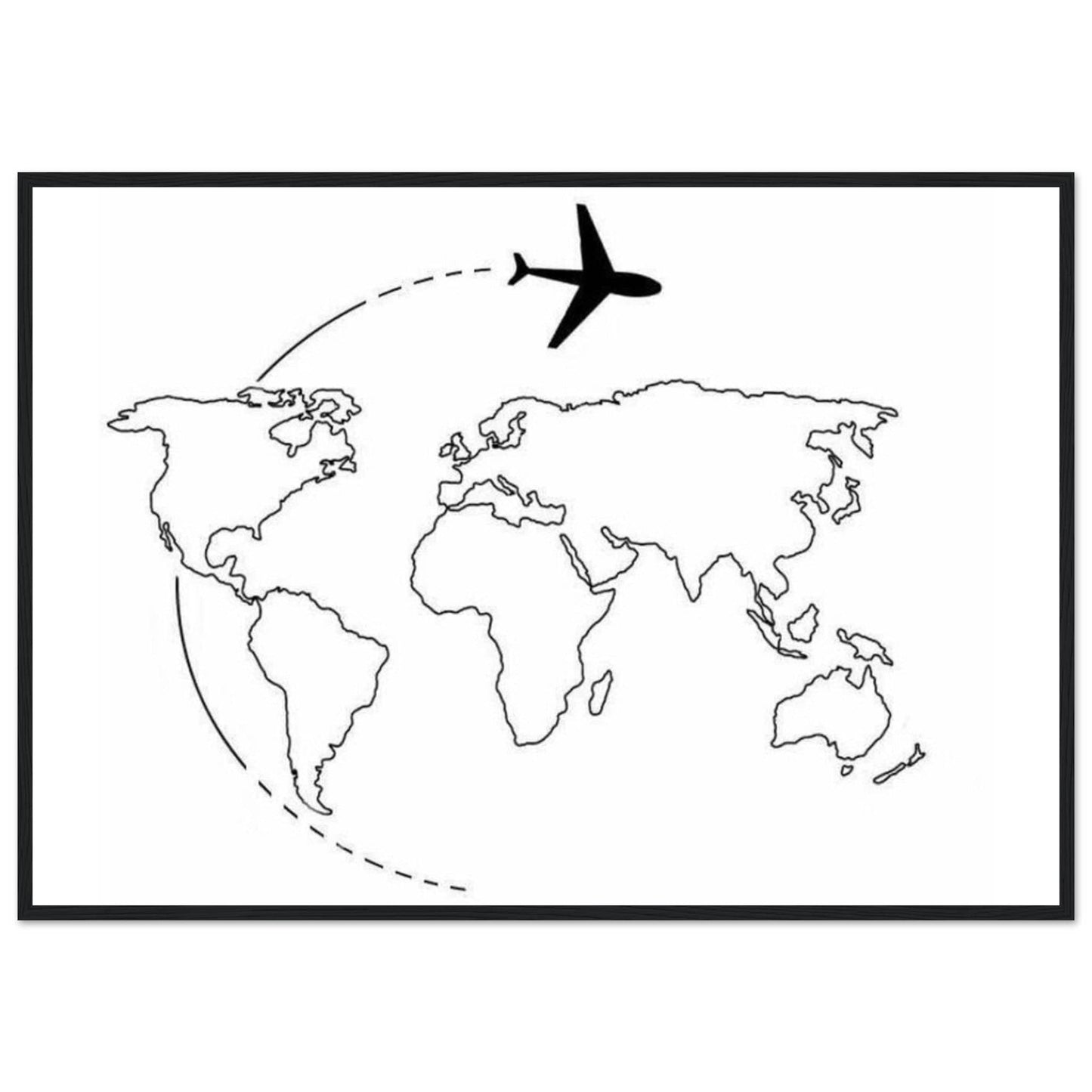 Canvanation Print Material 70x100 cm / 28x40″ Tableau Planisphere Du Monde - Géographie Esthétique