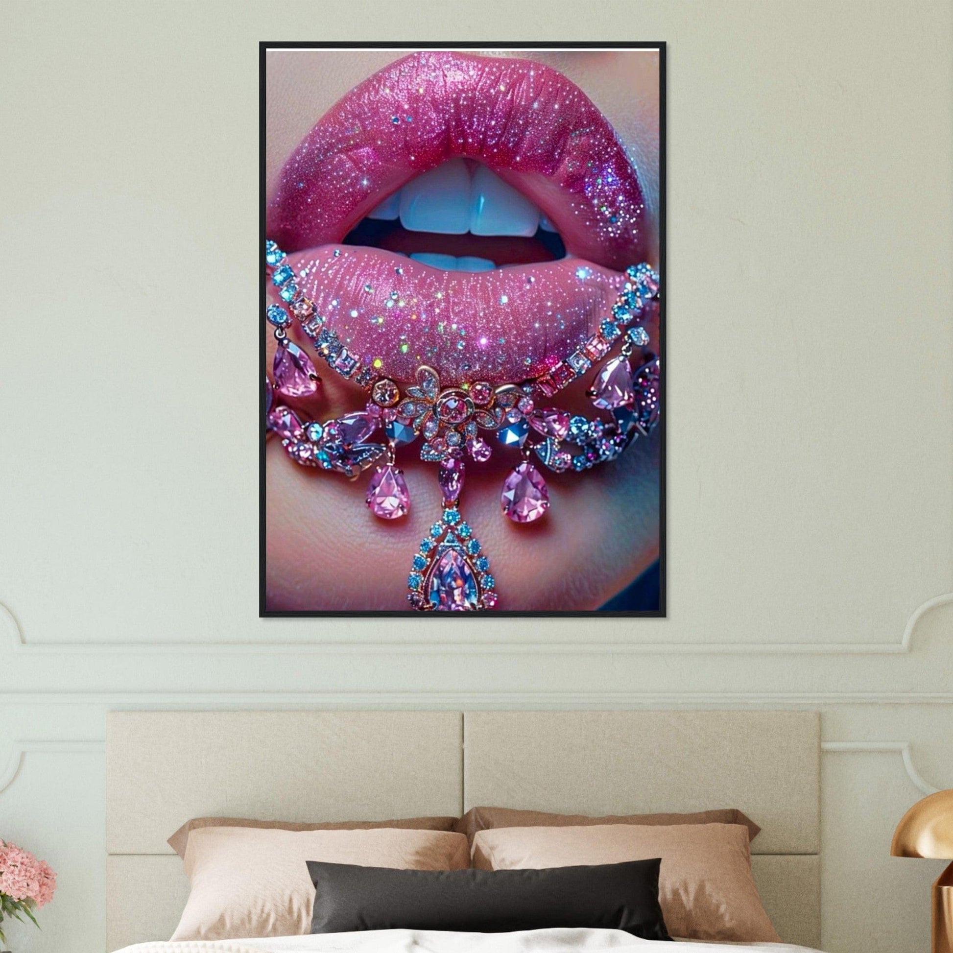 Canvanation Print Material Tableau Levres Brillant