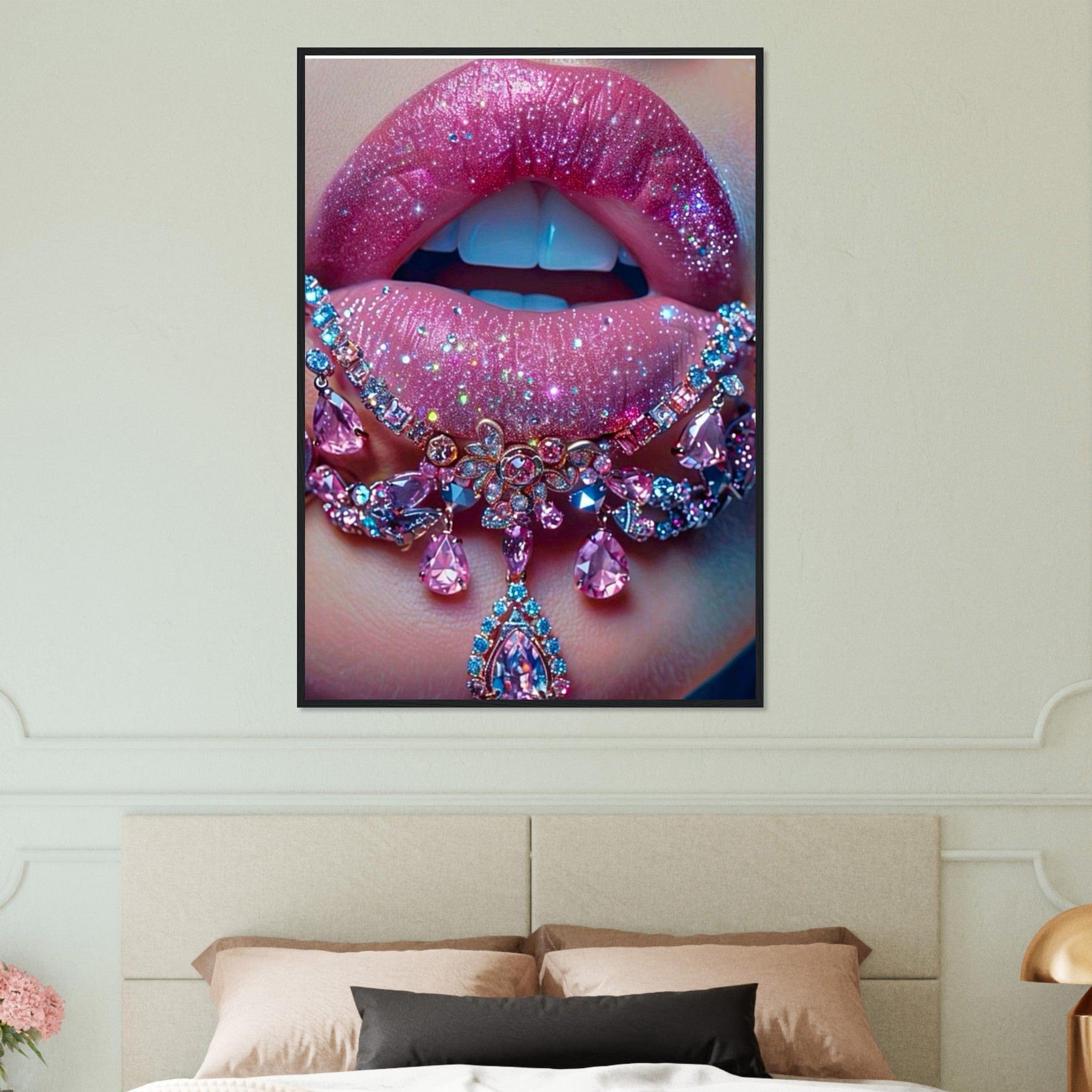 Canvanation Print Material Tableau Levres Brillant