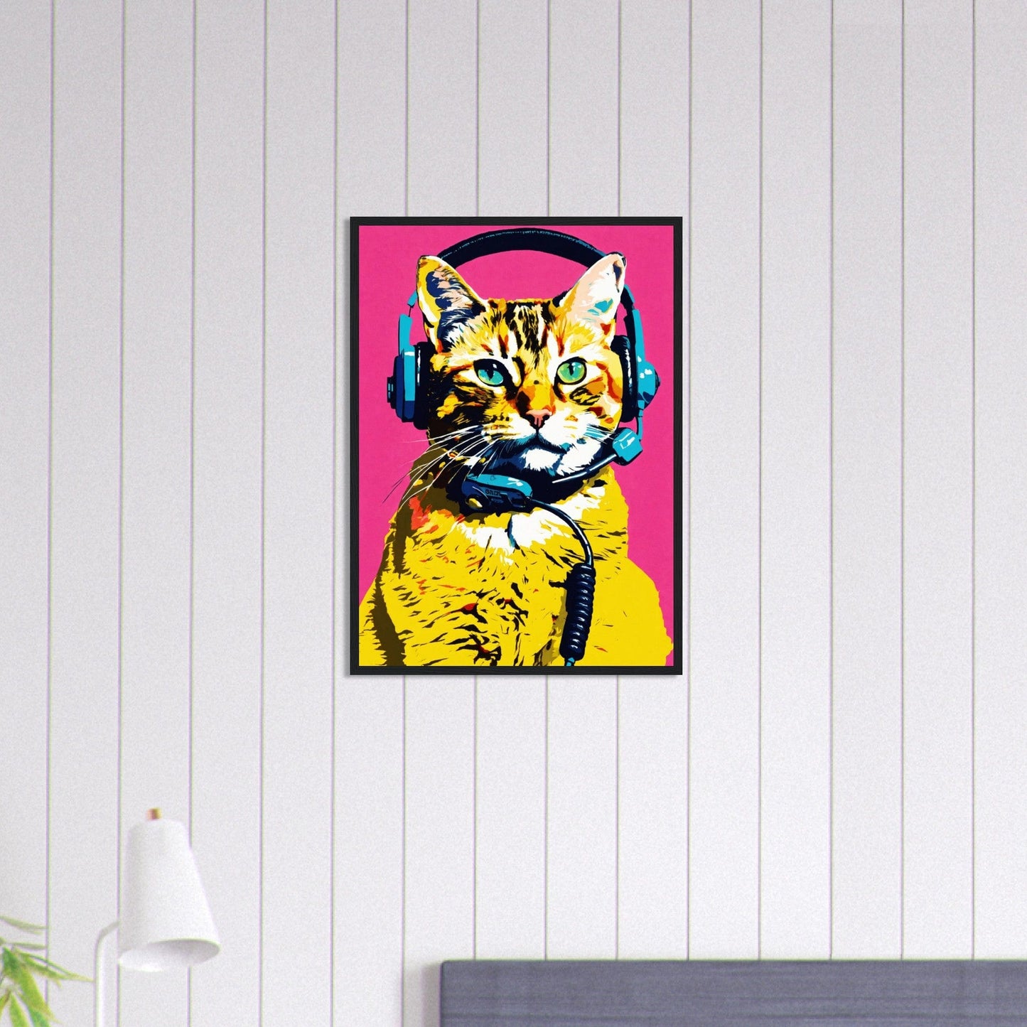 Canvanation Print Material 50x70 cm / 20x28″ Tableau Chat Mystère Au Clair De Lune